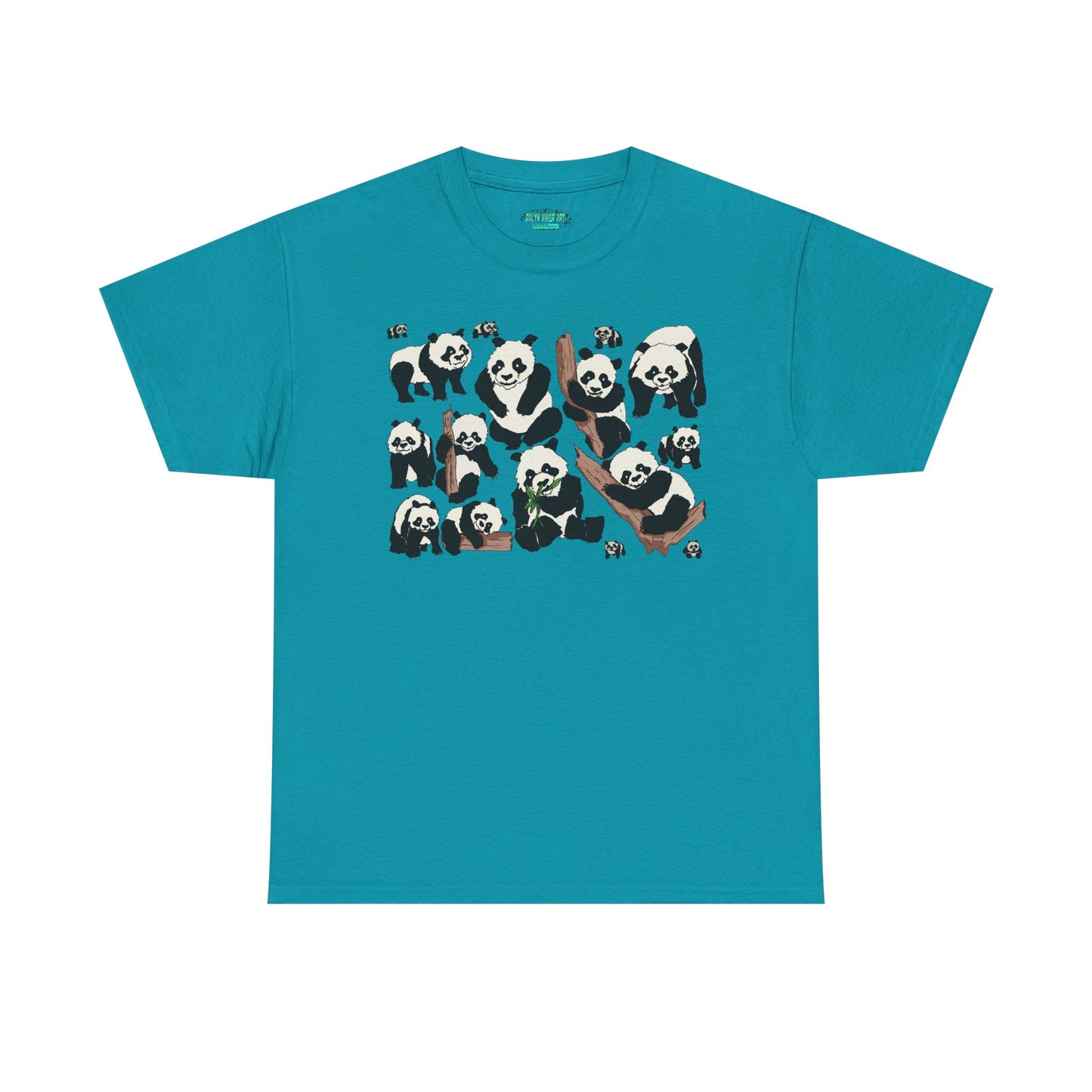 Cute Panda Design Unisex Heavy Cotton Tee | Animal Lover Gift, Casual Wear, Eco-Friendly Apparel, Nature Enthusiast Clothing