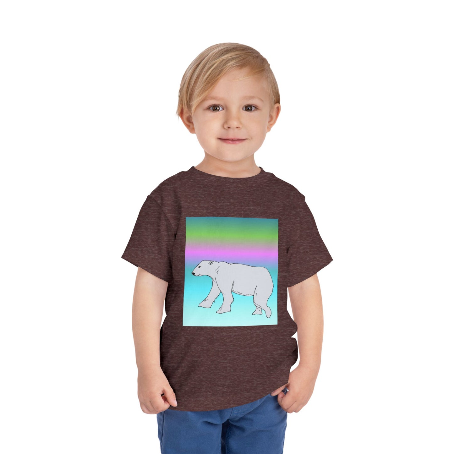 Toddler Tee — Pastel Polar Bear Graphic Shirt