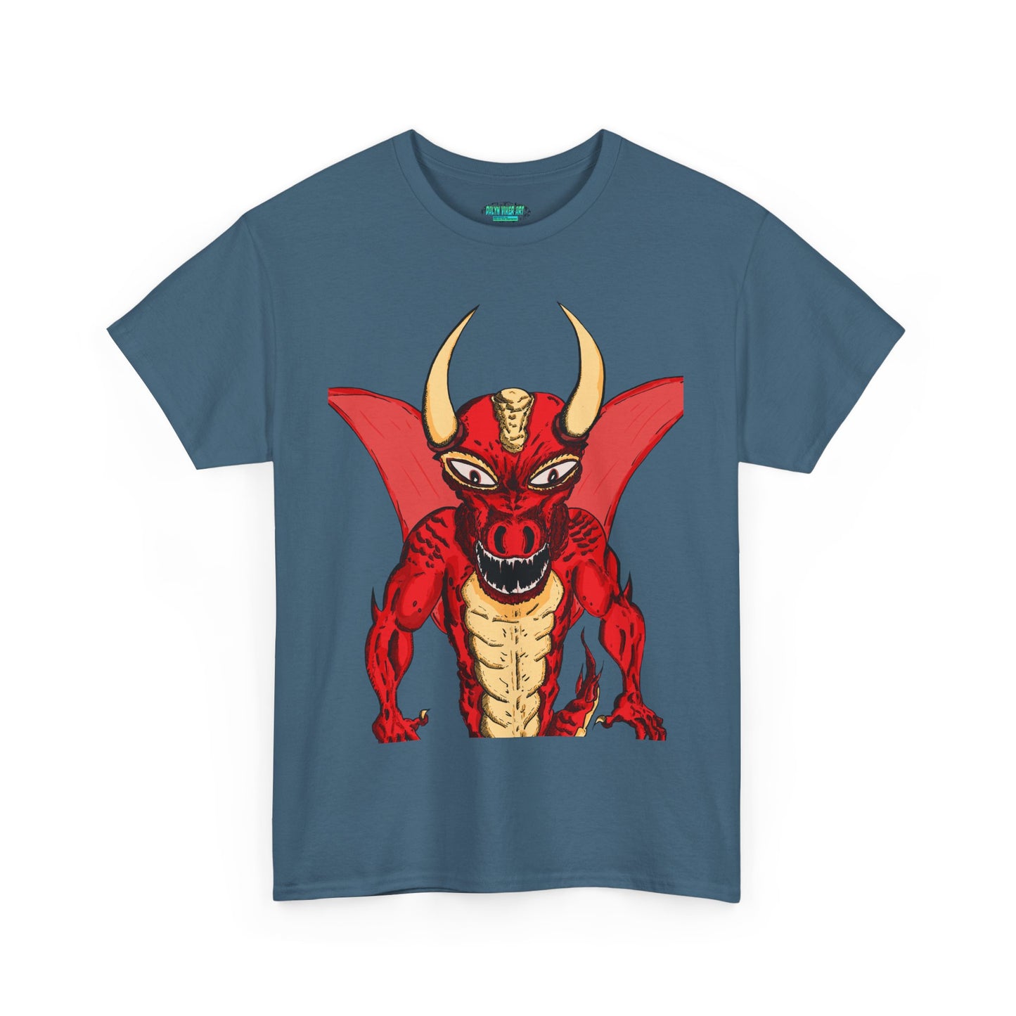 Bold Red Dragon Unisex Heavy Cotton Tee | Graphic Shirt for Anime Fans, Party Wear, Casual Outfit, Gift for Him/Her