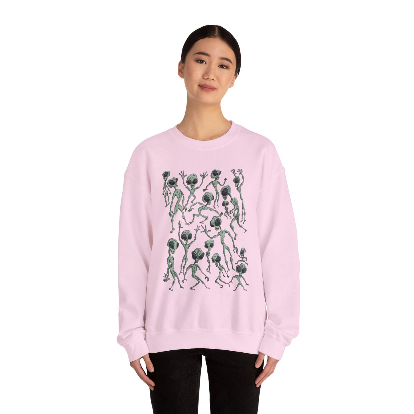 Alien Dance Party Crewneck Sweatshirt – Unisex Heavy Blend
