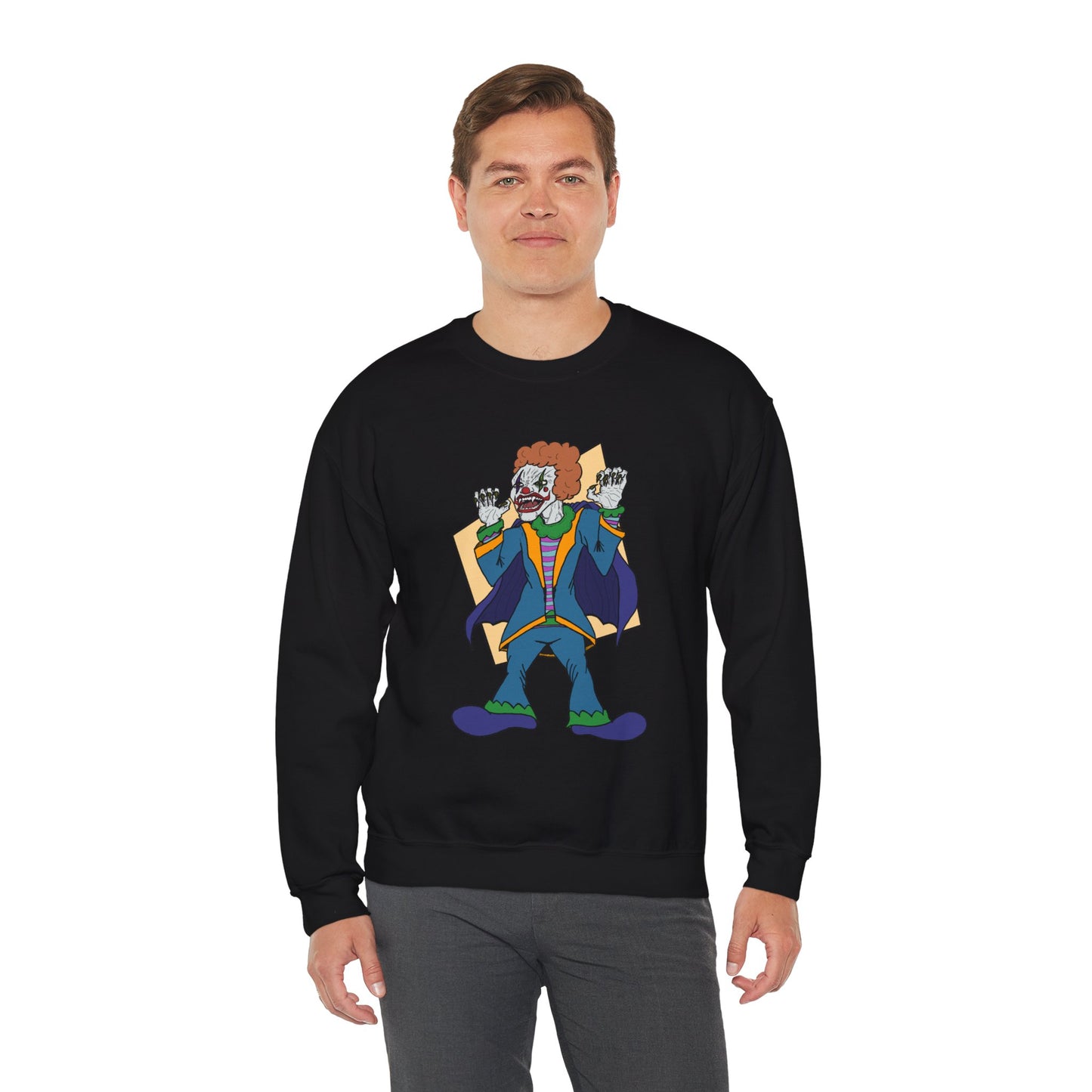 Vampire Clown Funny Horror-Inspired Unisex Crewneck Sweatshirt