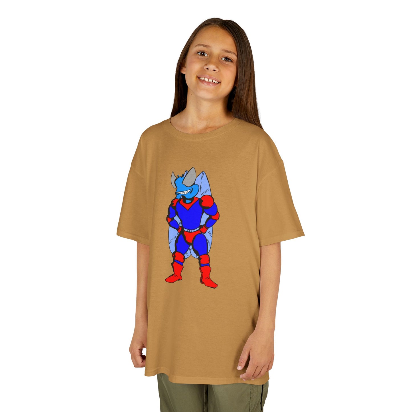 Astro-Fly Kids Superhero T-Shirt — Cute Red & Blue Winged Hero Tee for Boys & Girls