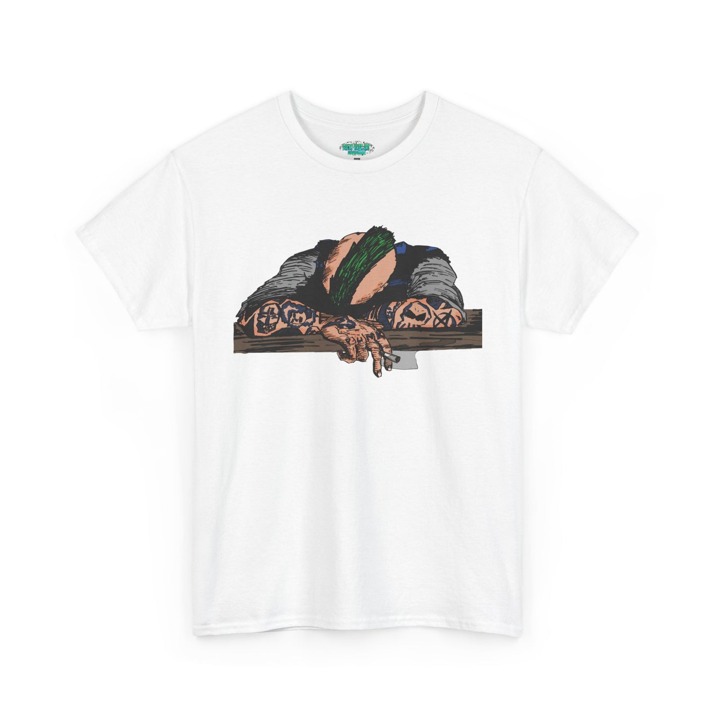 Punk and Done Stylish Unisex Heavy Cotton Tee with Artistic Print, Casual Tee, Graphic T-Shirt, Gift for Art Lovers, Everyday Wear, Unique Art Apparel