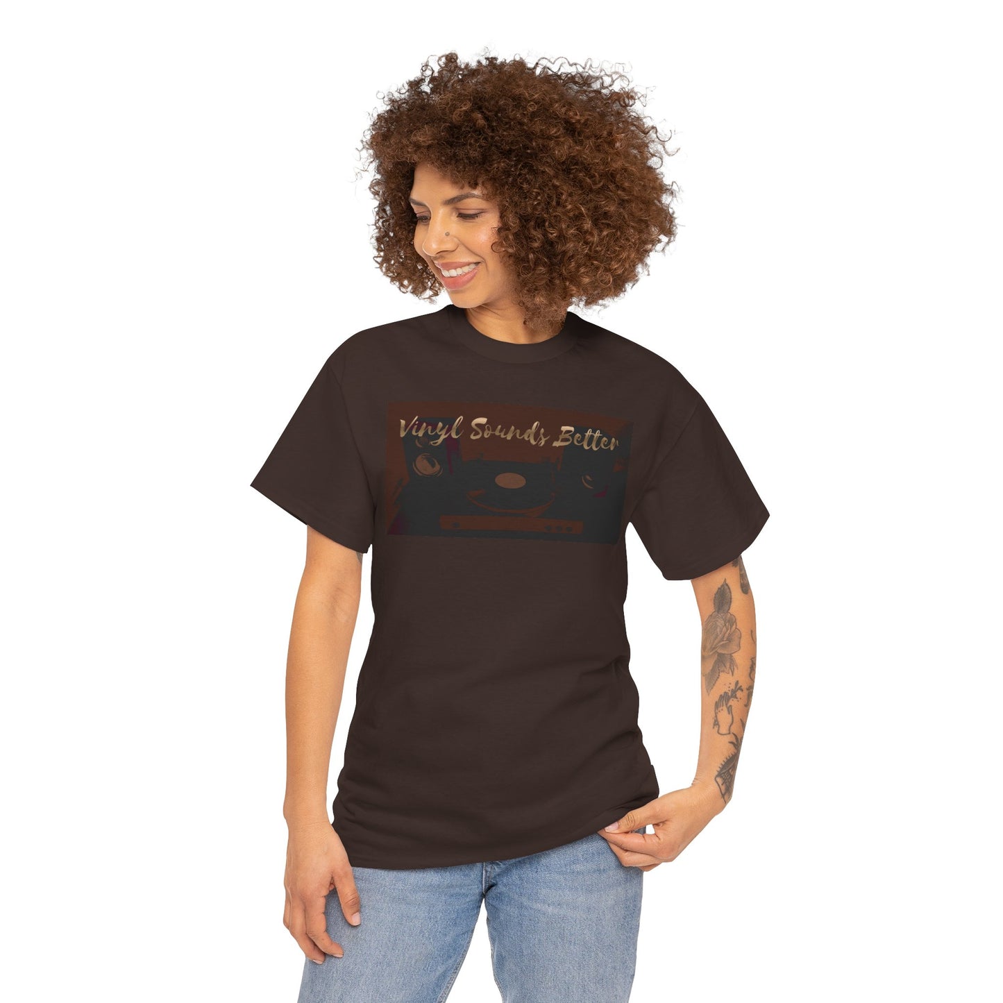 Vinyl Sounds Better T-Shirt — Retro Record Player Tee for Music Lovers