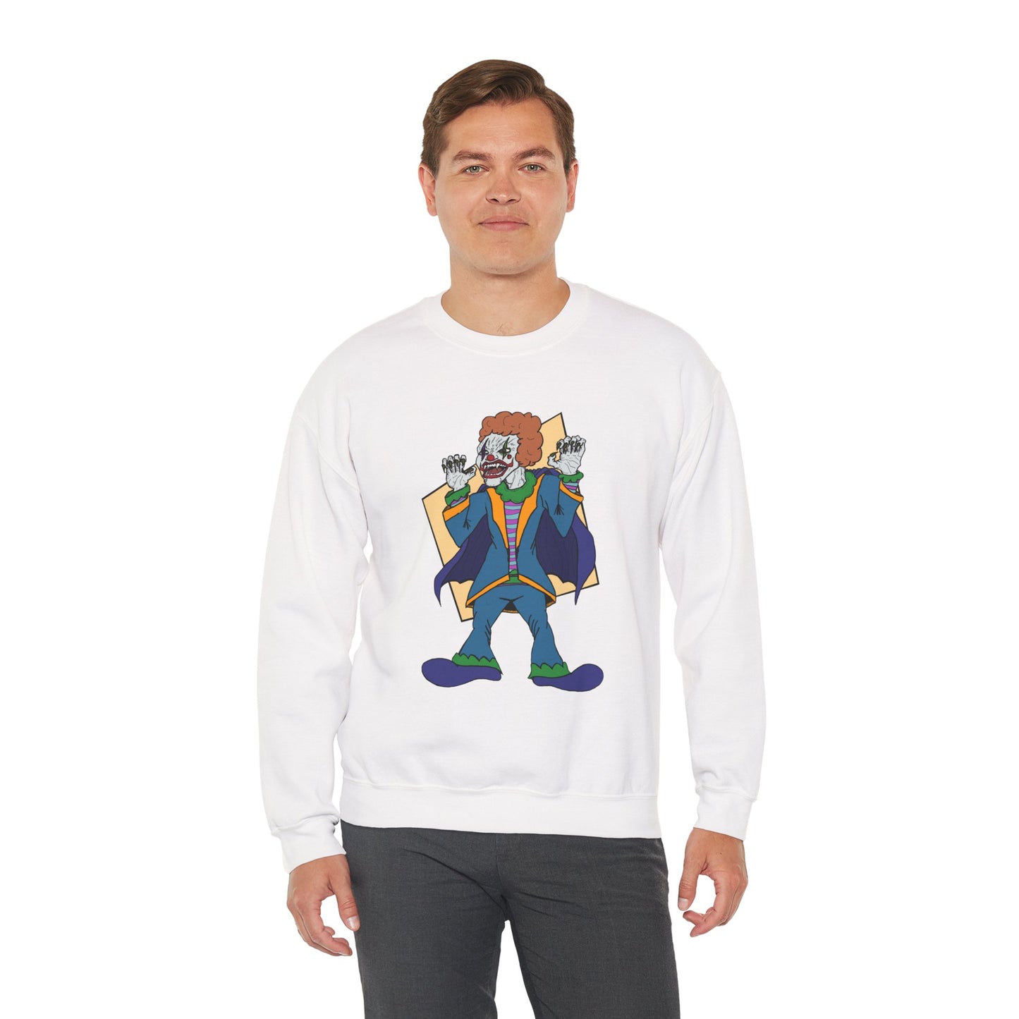 Vampire Clown Funny Horror-Inspired Unisex Crewneck Sweatshirt