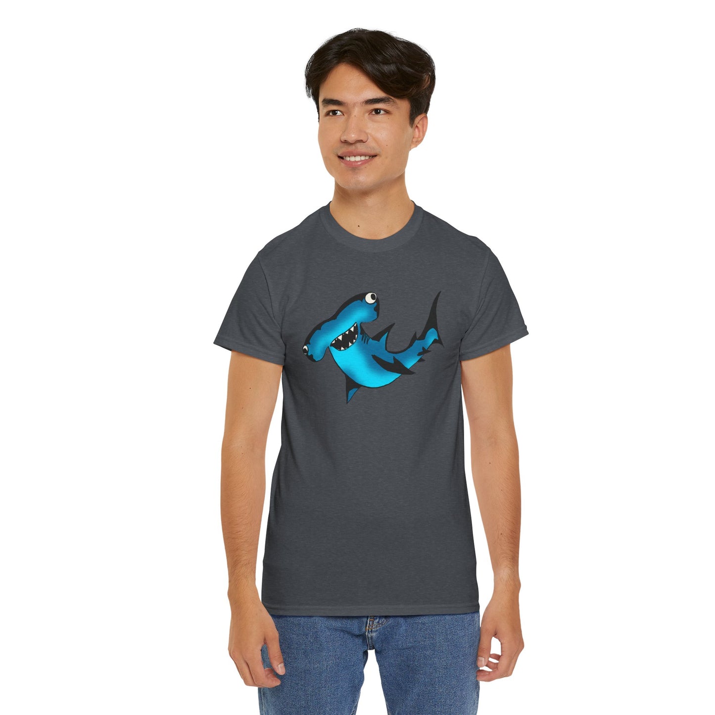Funny Shark Unisex Heavy Cotton Tee - Perfect Summer Casual Wear