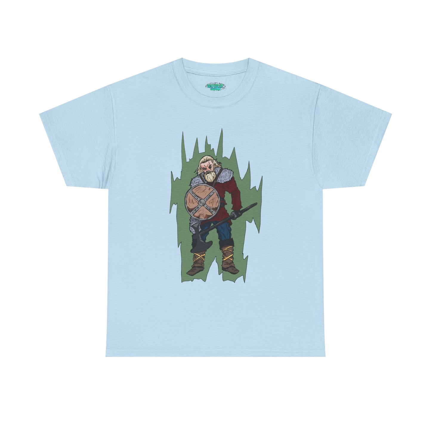 Epic Warrior Graphic Tee, Unisex Heavy Cotton Shirt, Casual Wear, Gamer Gift, Medieval Art Clothing, Battle Theme Fashion