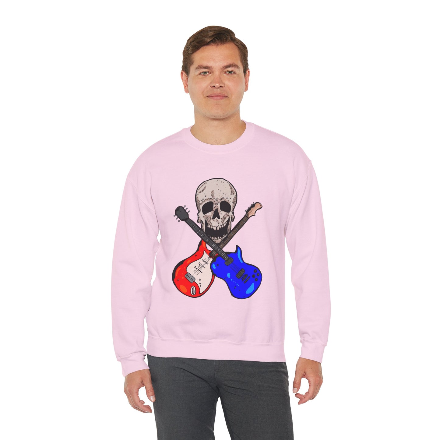 Skull and Guitar Crewneck Sweatshirt