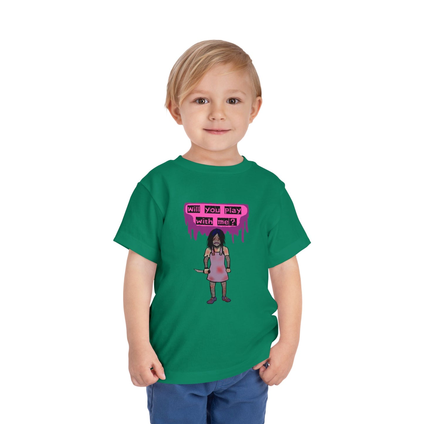 Toddler Tee - Evil Doll - Will You Play With Me