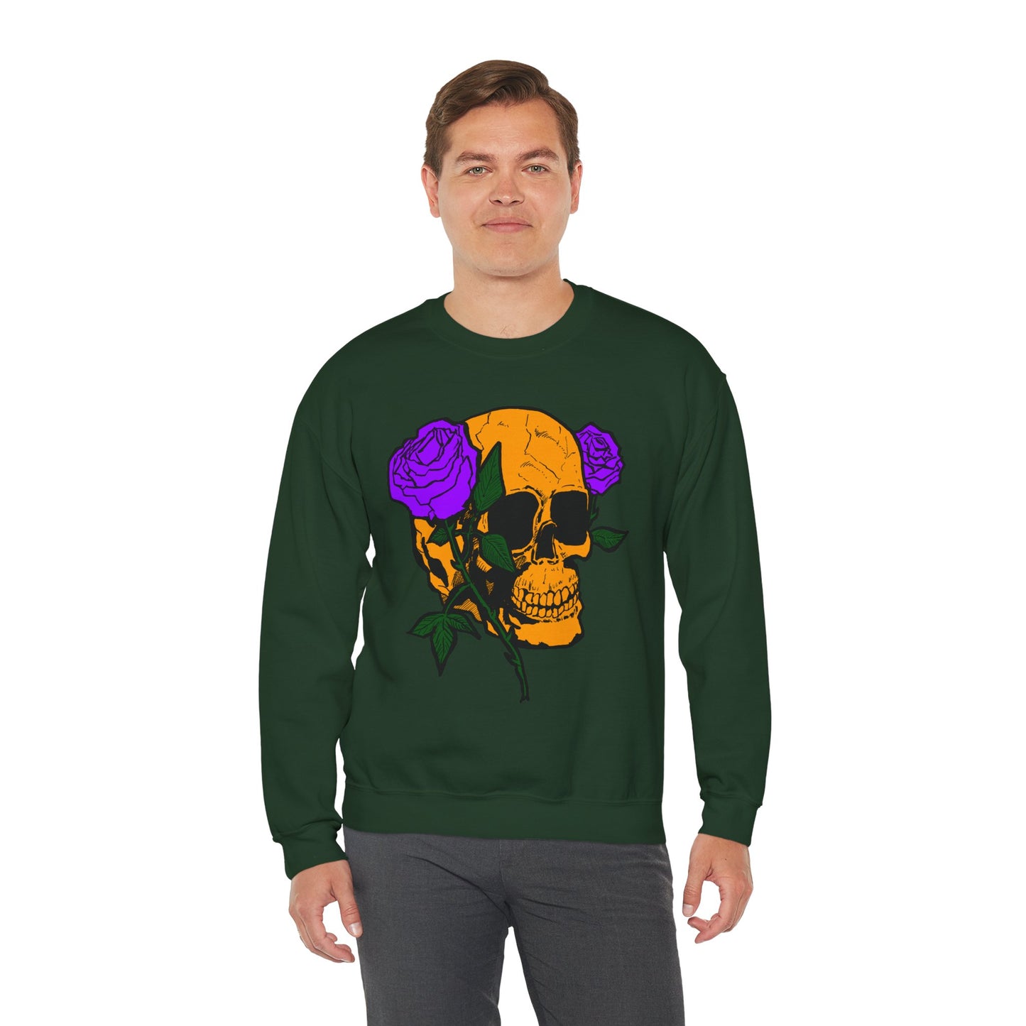 Skull & Roses Sweatshirt - Unisex Heavy Blend™ Crewneck