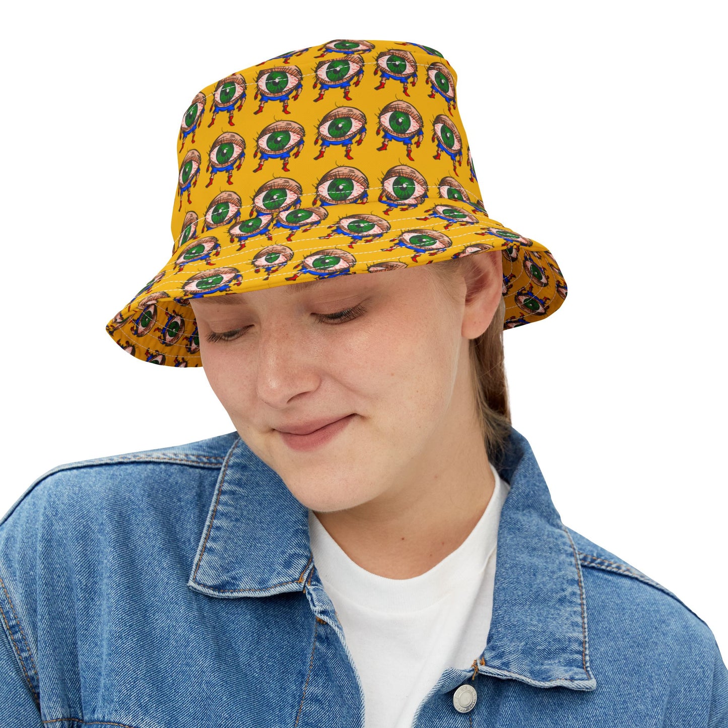 Terrif-EYE-ing Colorful Cartoon Eye Bucket Hat – Fun Summer Accessory