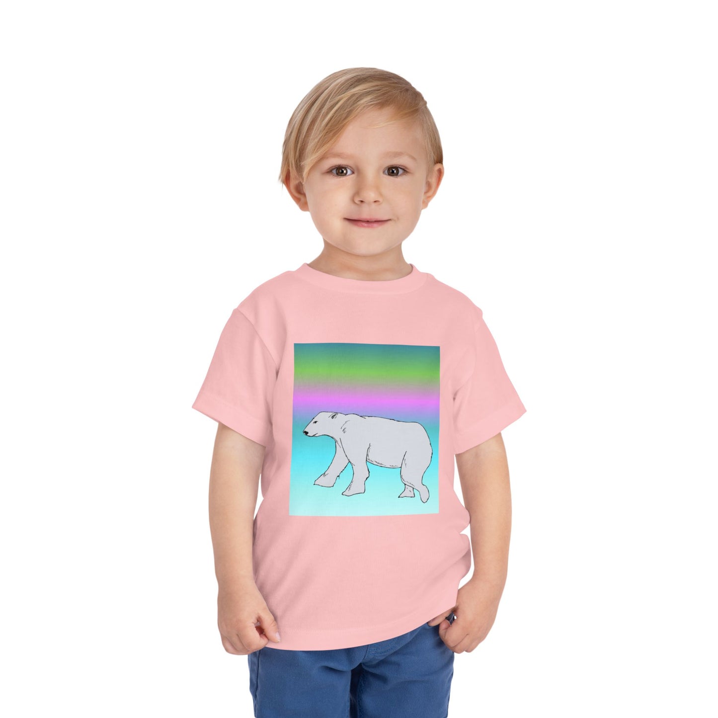 Toddler Tee — Pastel Polar Bear Graphic Shirt