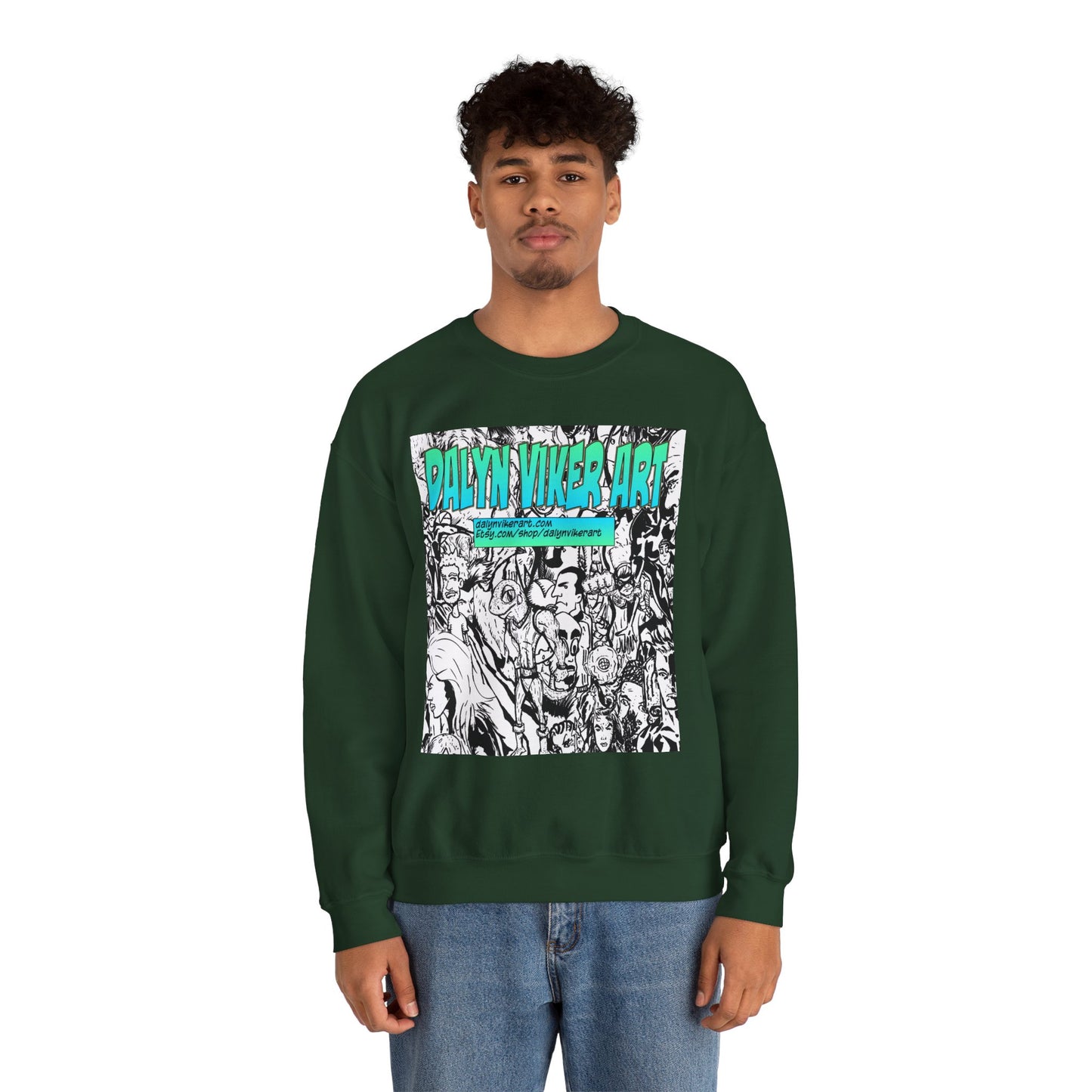 Graphic Art Crewneck Sweatshirt - Dalyan Viker Art Edition