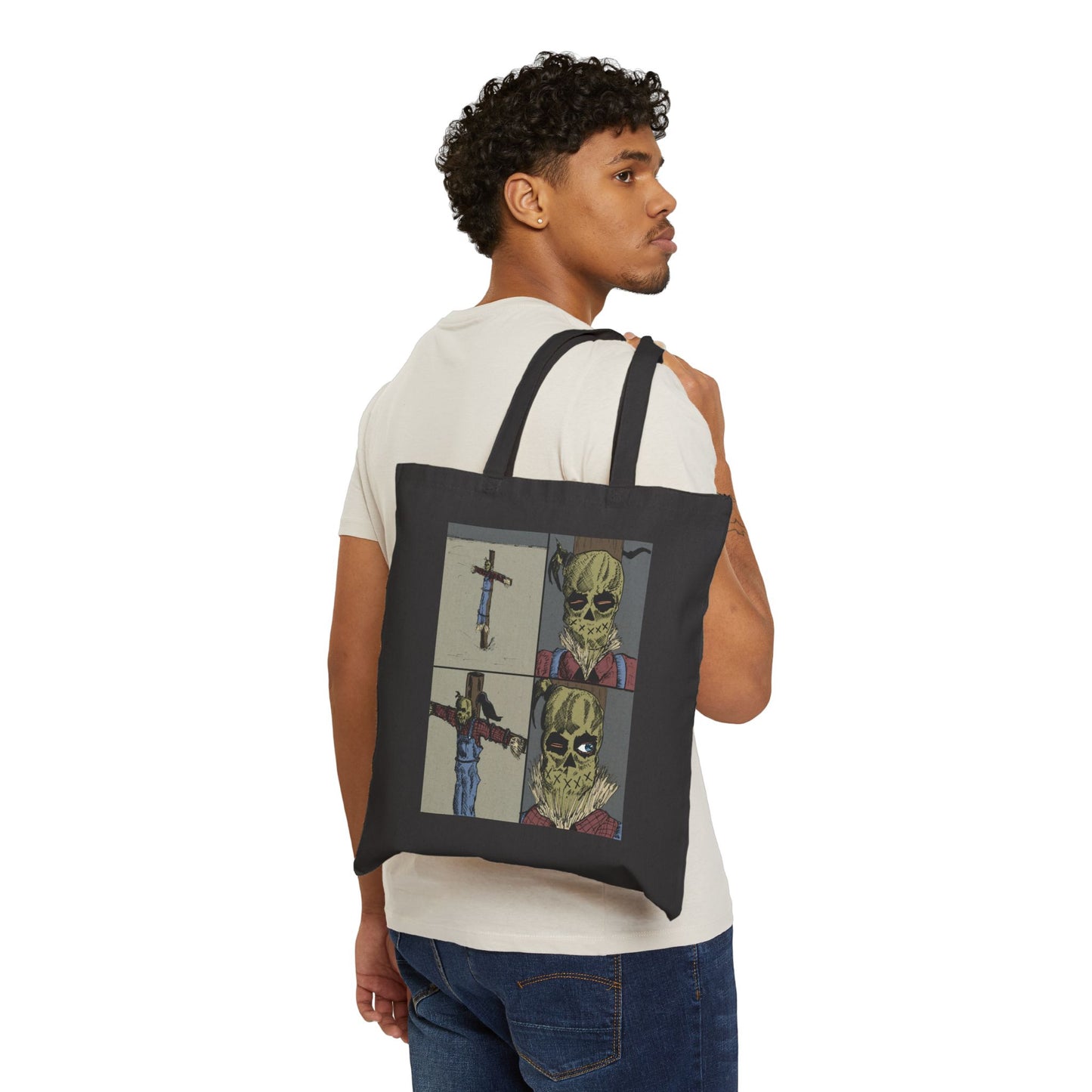 Scarecrow Awakening Cotton Canvas Tote Bag