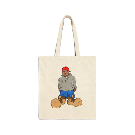 Original Character "Boots" Cotton Canvas Tote Bag