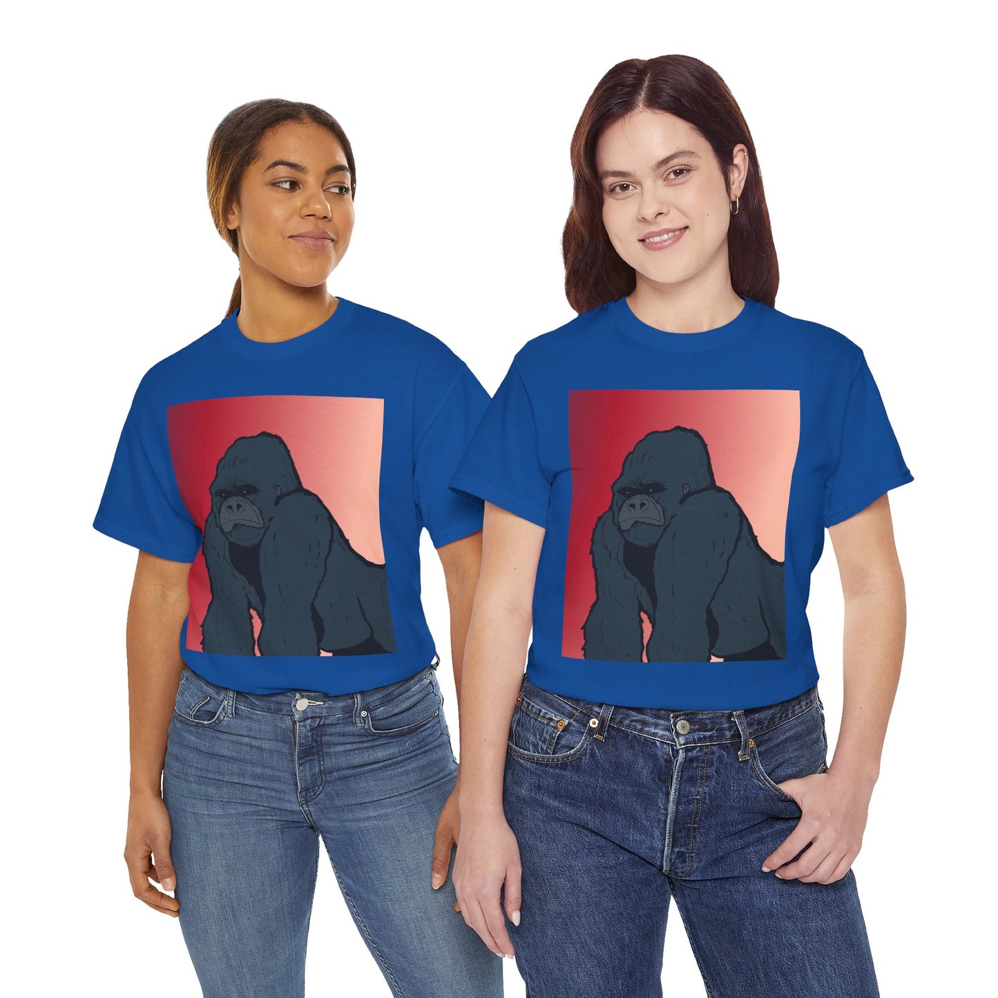 Gorilla Graphic Tee — Vintage Sunset Primate Illustration Shirt