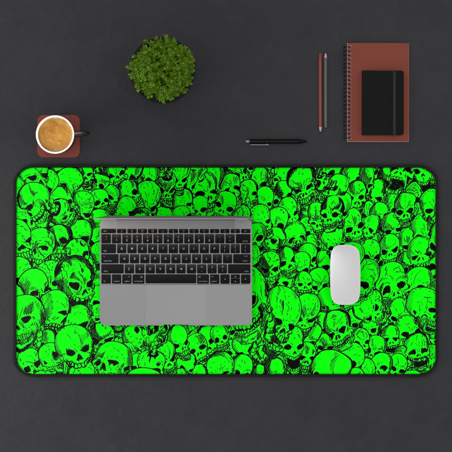 Gathering of Skulls - Green - Desk Mat