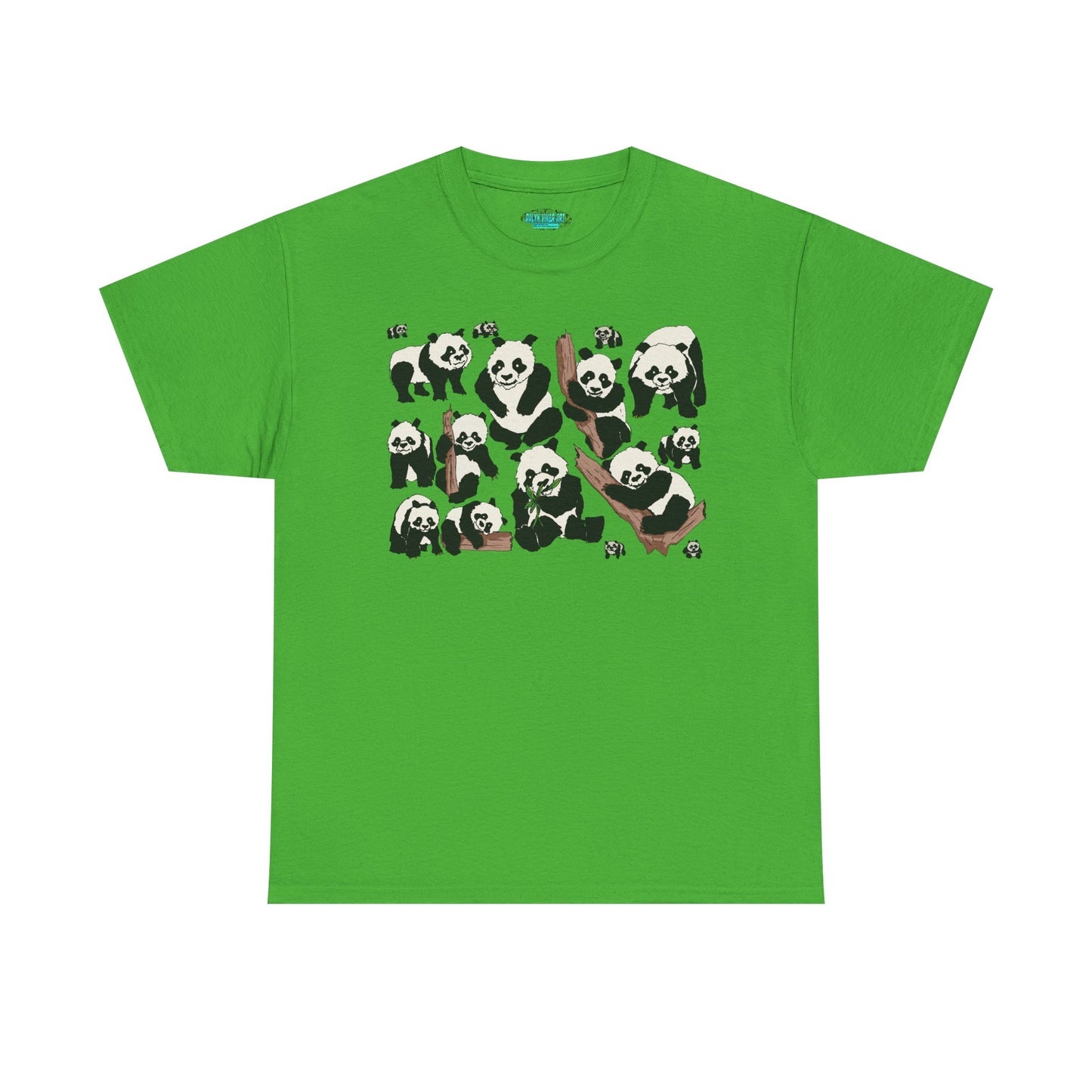 Cute Panda Design Unisex Heavy Cotton Tee | Animal Lover Gift, Casual Wear, Eco-Friendly Apparel, Nature Enthusiast Clothing