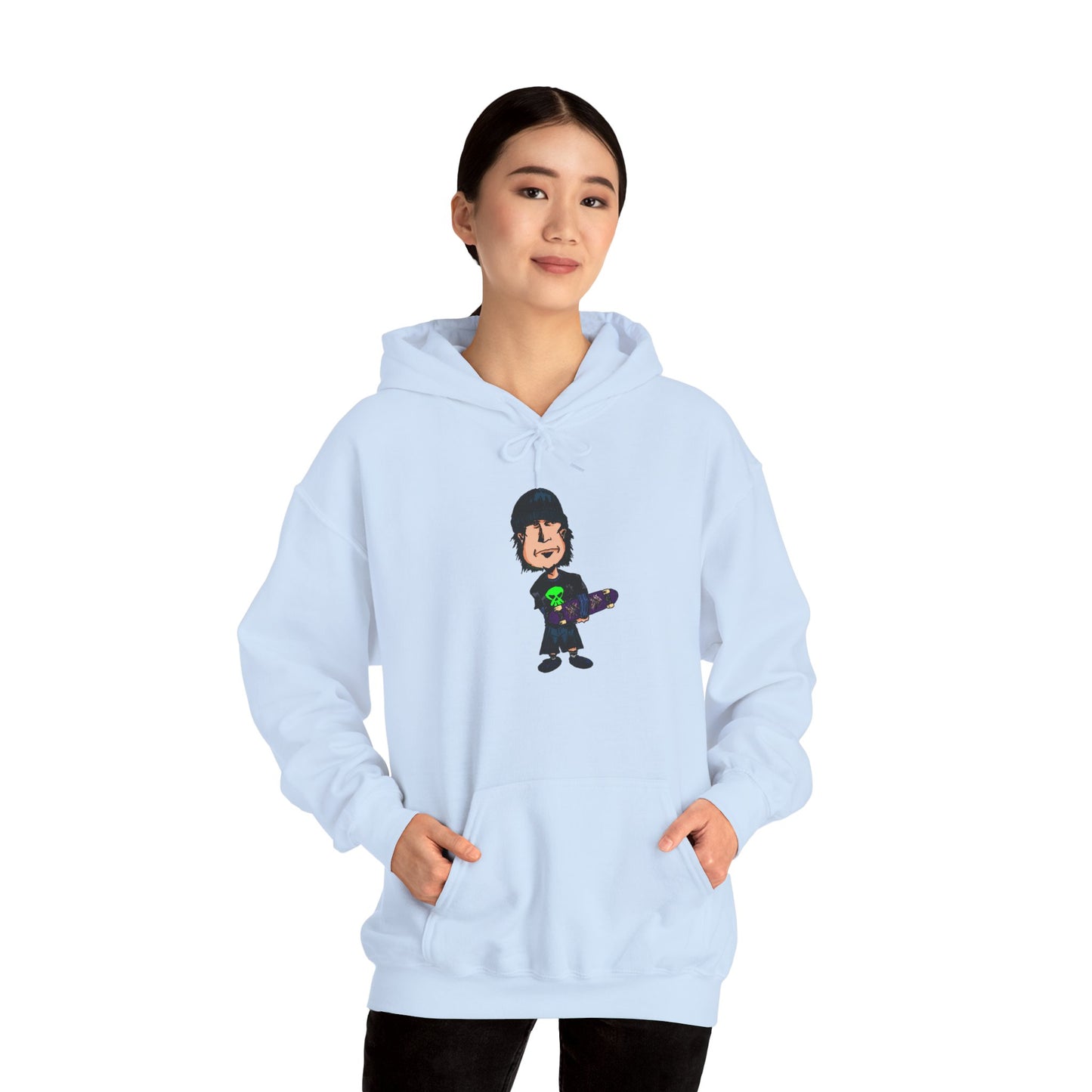 Rude Skater Dude Cartoon Hoodie – Skate Punk Sweatshirt