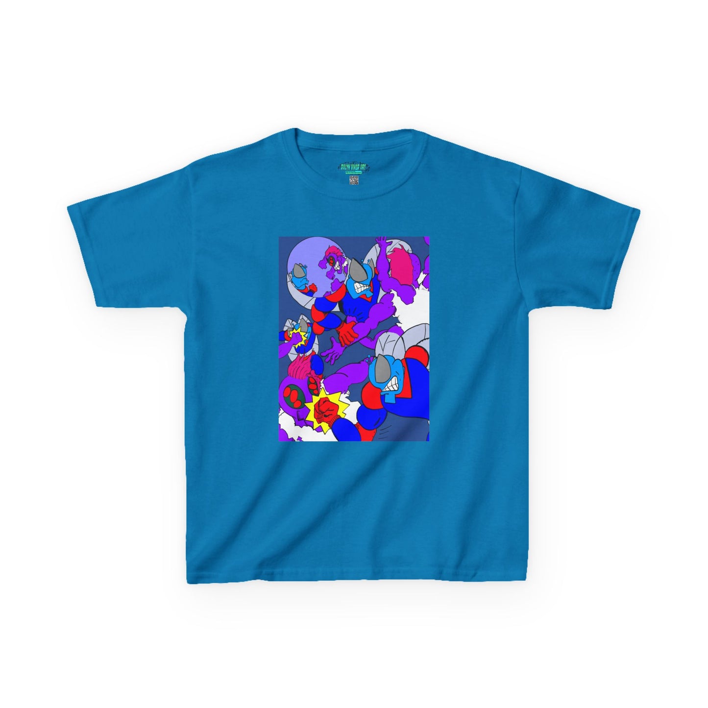 The Astounding Astro-Fly vs The Spiders! Colorful Cartoon Kids Heavy Cotton™ Tee - Fun & Playful Design