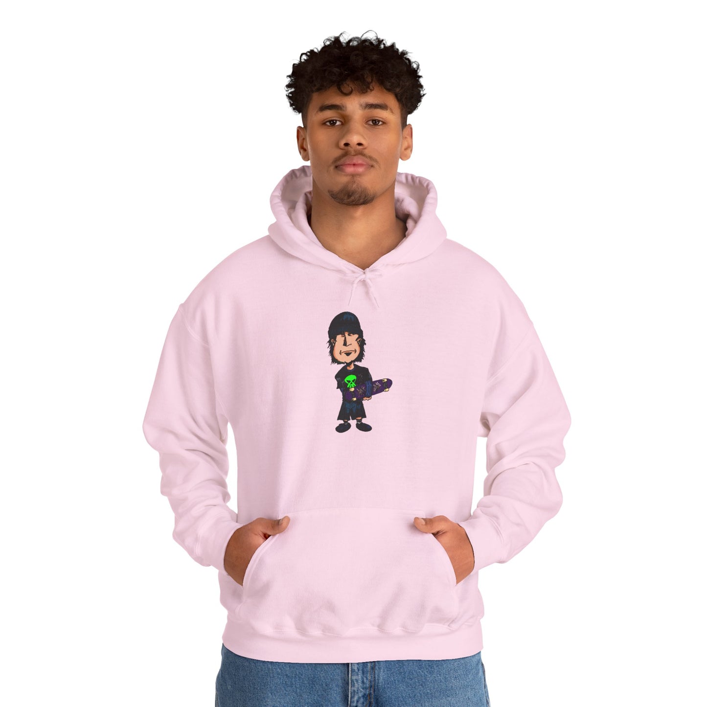 Rude Skater Dude Cartoon Hoodie – Skate Punk Sweatshirt