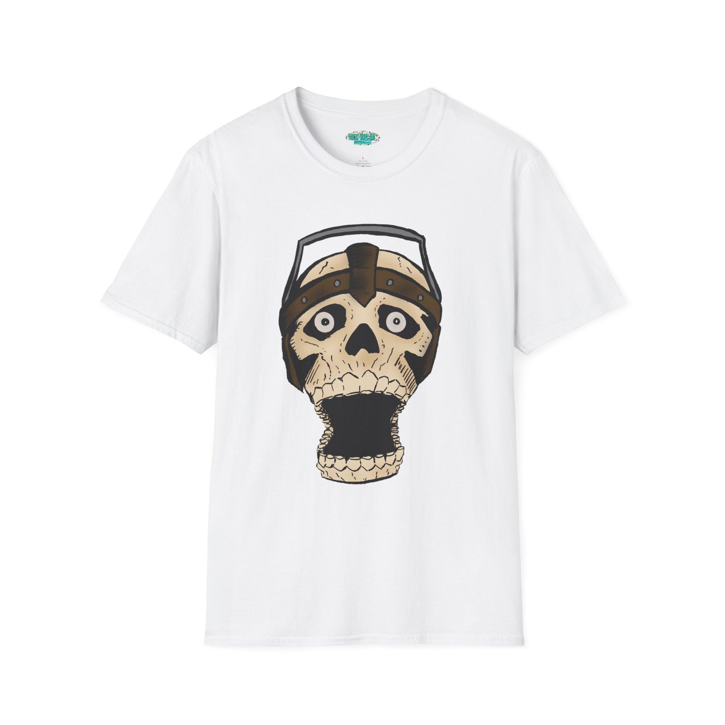 Electric Screaming Skull Unisex Softstyle T-Shirt