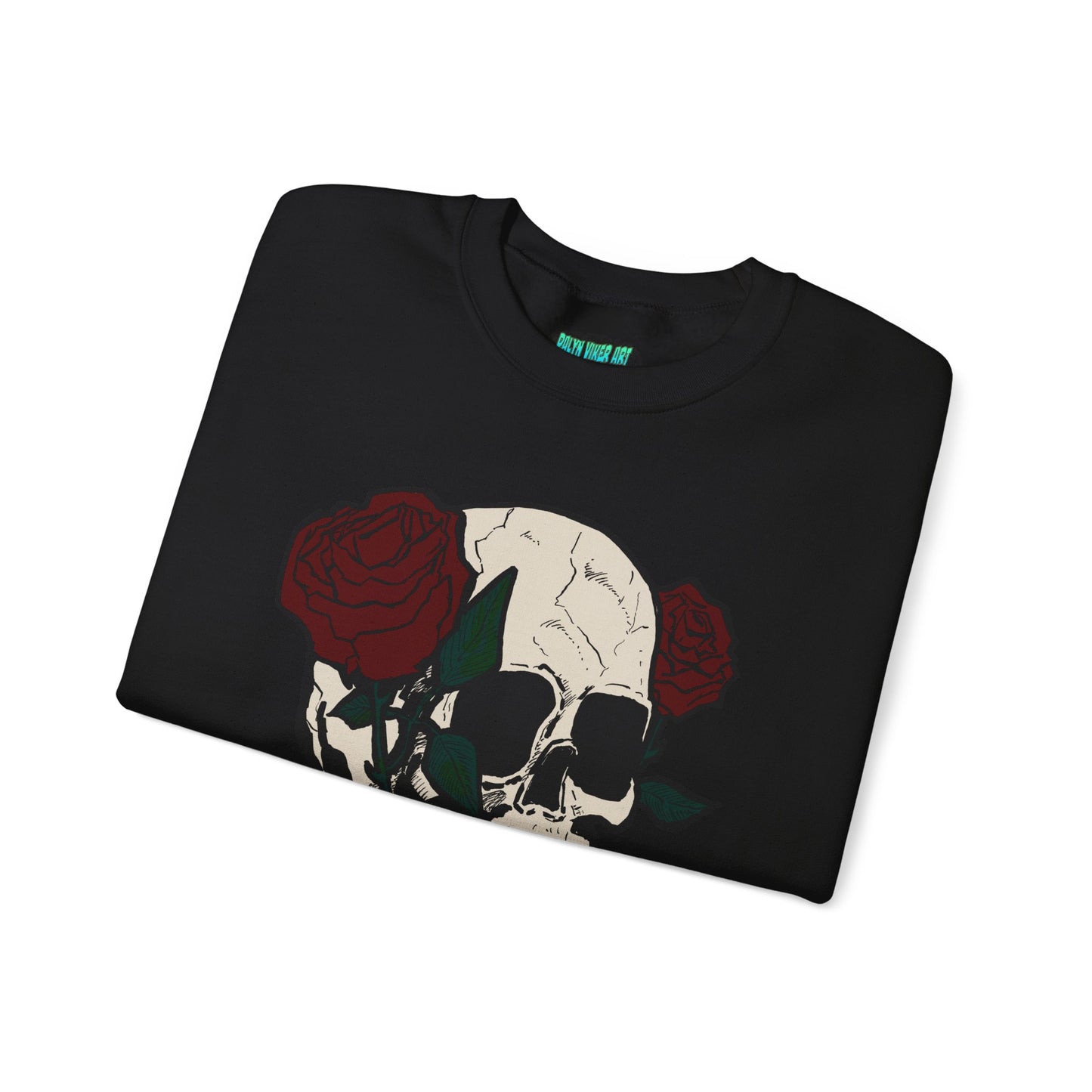 Skull & Rose Crewneck Sweatshirt - Unisex Heavy Blend™