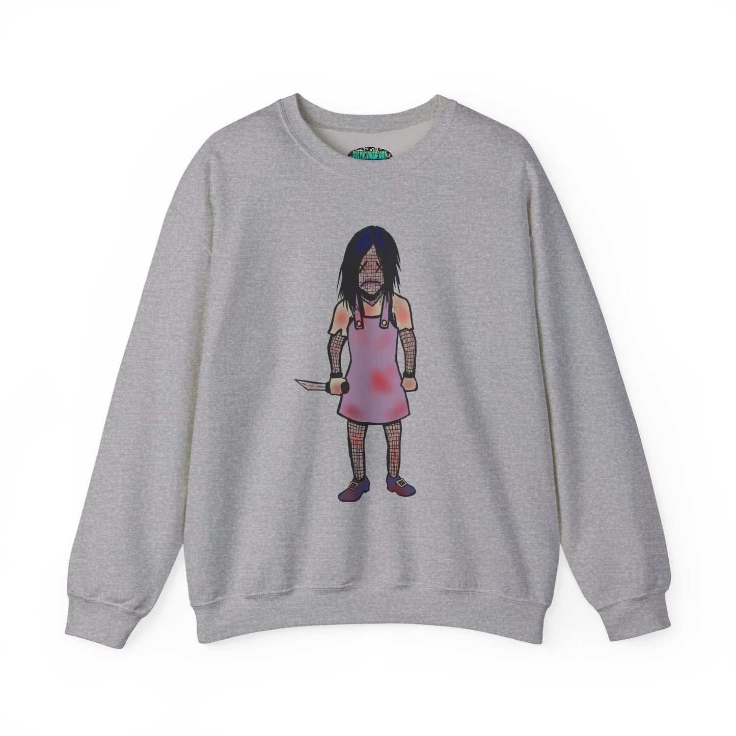 Evil Doll Edgy Graphic Sweatshirt for Unique Style