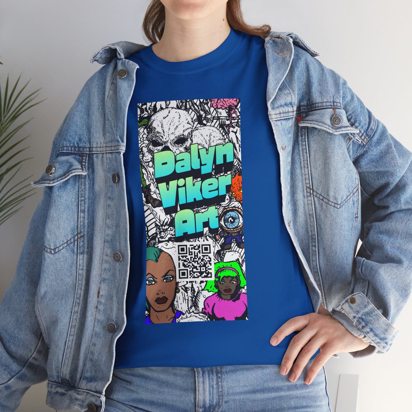 Graphic Art T-Shirt — "Dalyn Viker Art" Vertical Collage Tee