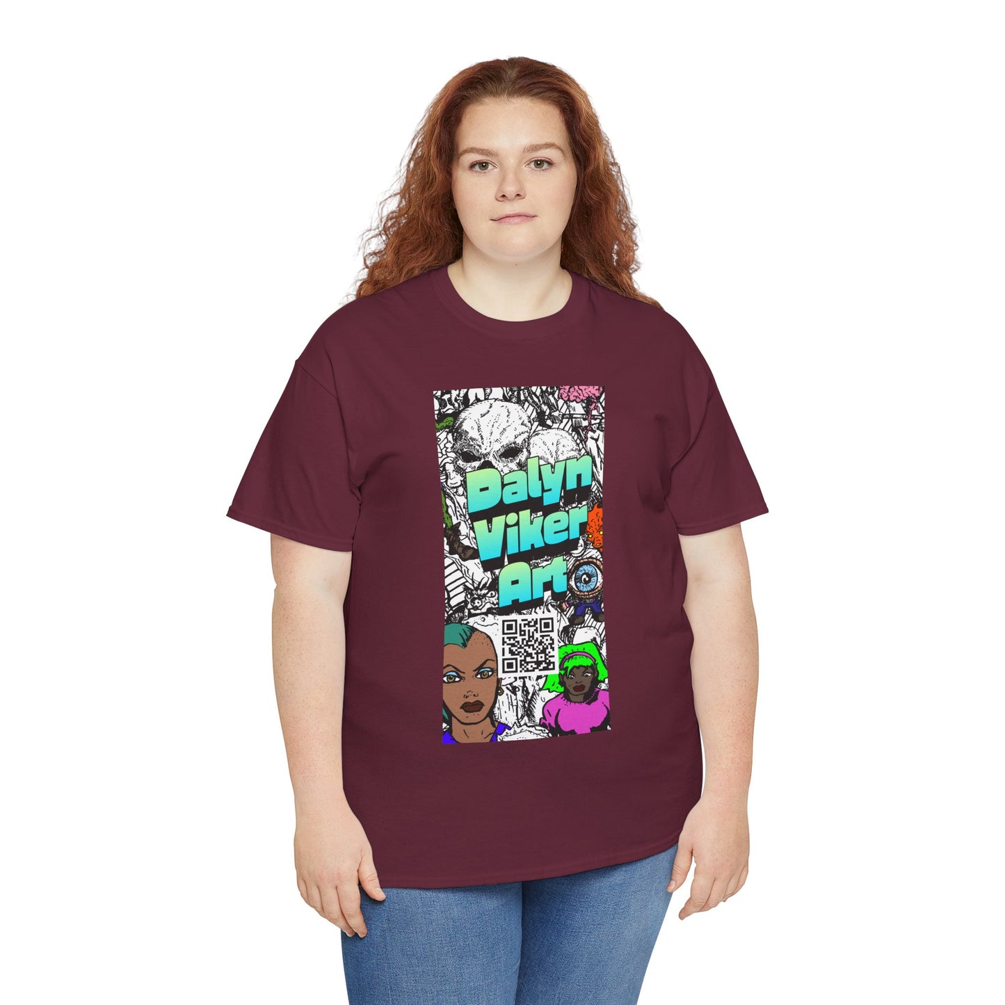 Graphic Art T-Shirt — "Dalyn Viker Art" Vertical Collage Tee