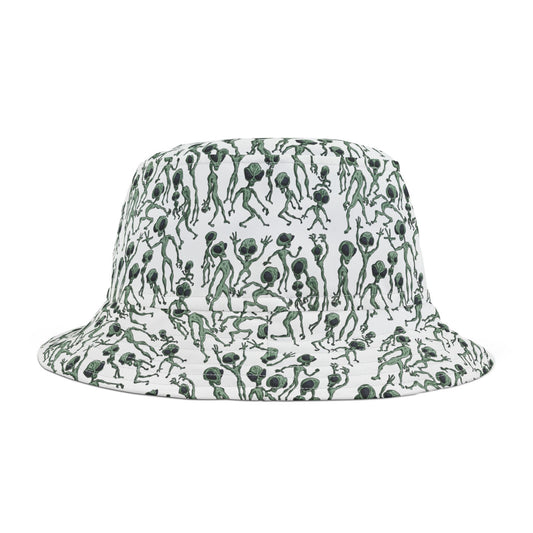 Alien Dance Party Bucket Hat | Funky Outdoor Hat for Festivals, Summer Vacation, Gift for Friends, Unisex, Unique Style