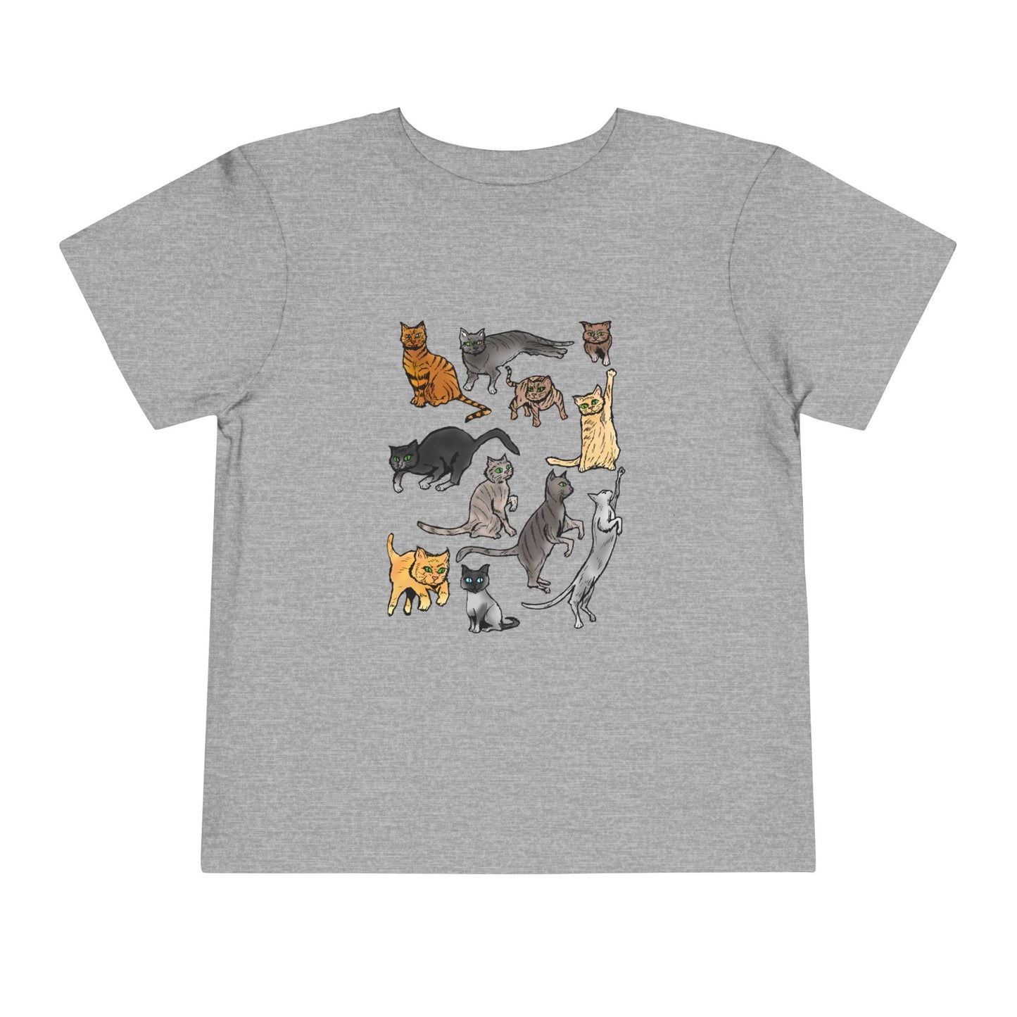 Toddler Tee — Playful Cat Pack Graphic Shirt for Kids