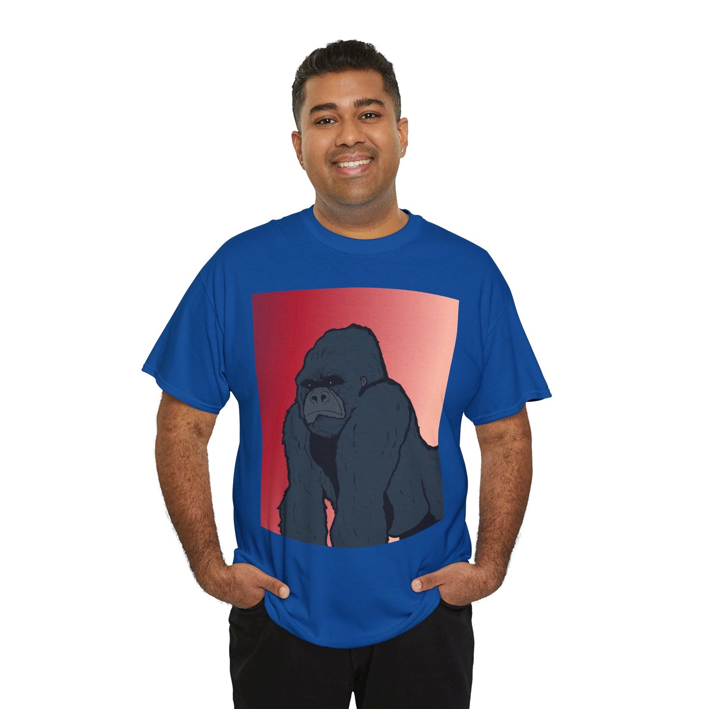 Gorilla Graphic Tee — Vintage Sunset Primate Illustration Shirt