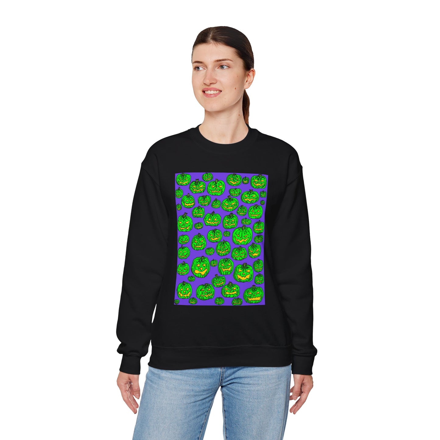 Halloween Pumpkin Crewneck Sweatshirt