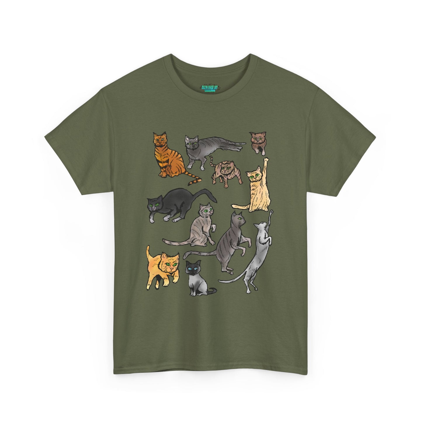 Cats Collage T-Shirt — Cute Cat Illustration Tee for Cat Lovers