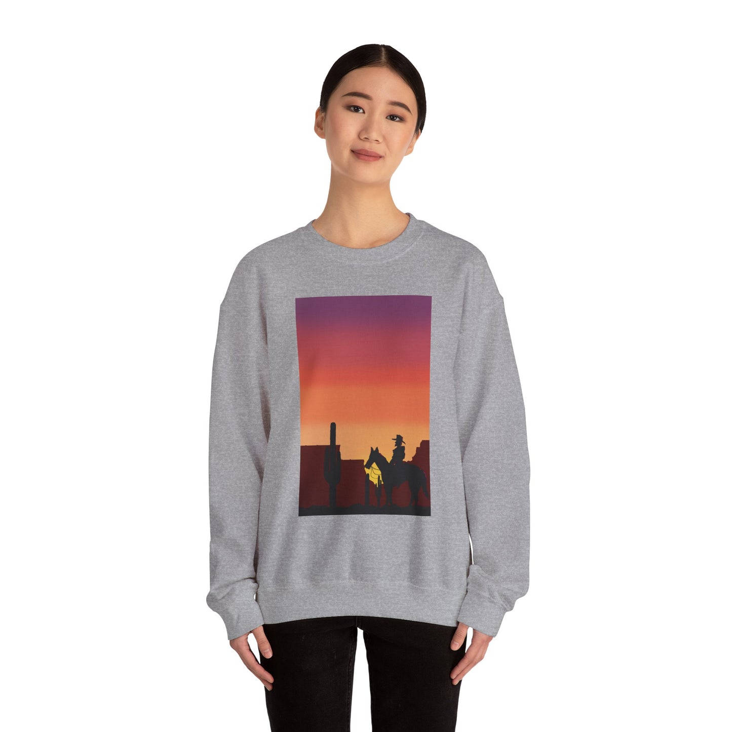 Desert Sunset Silhouette Unisex Crewneck Sweatshirt