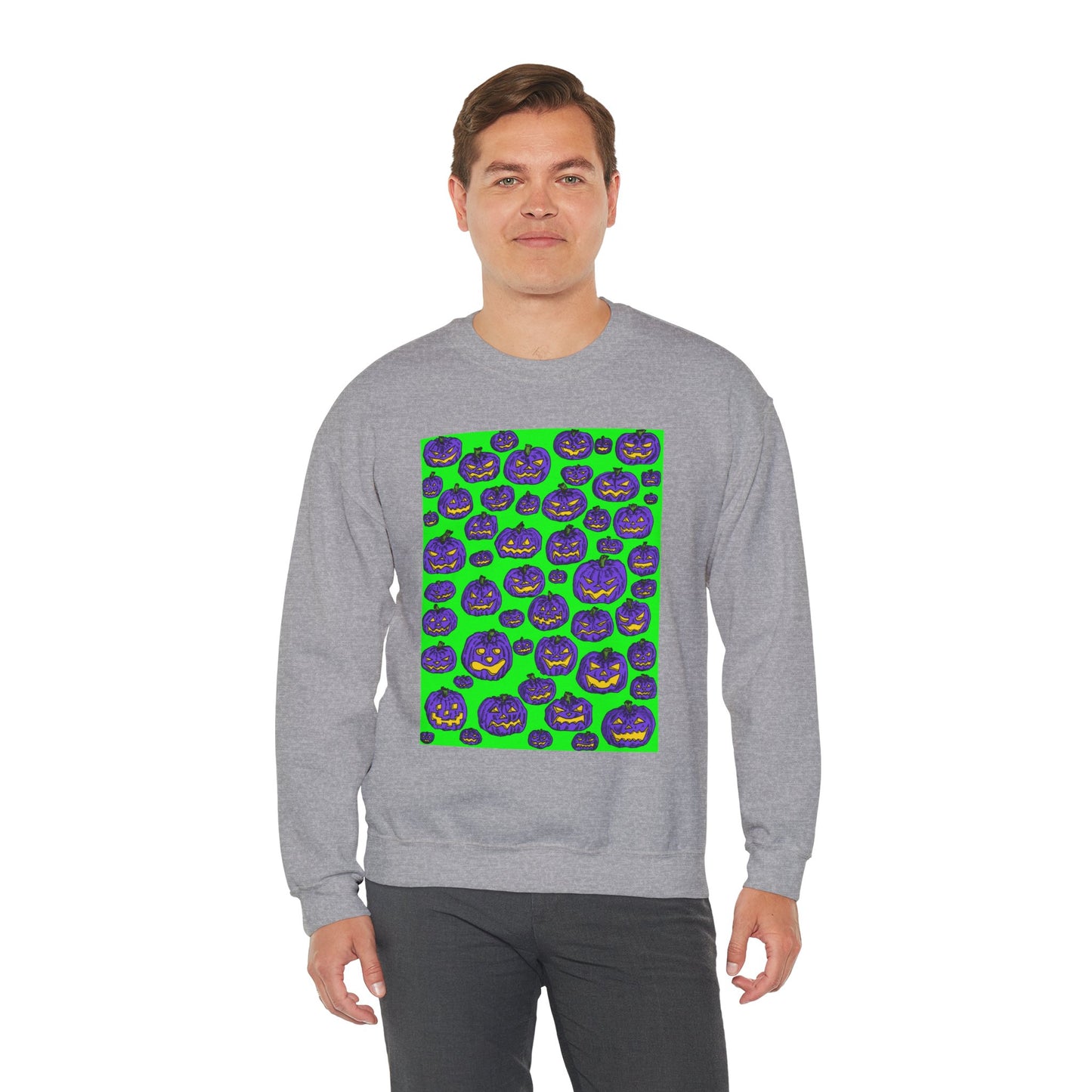 Halloween Pumpkin Crewneck Sweatshirt