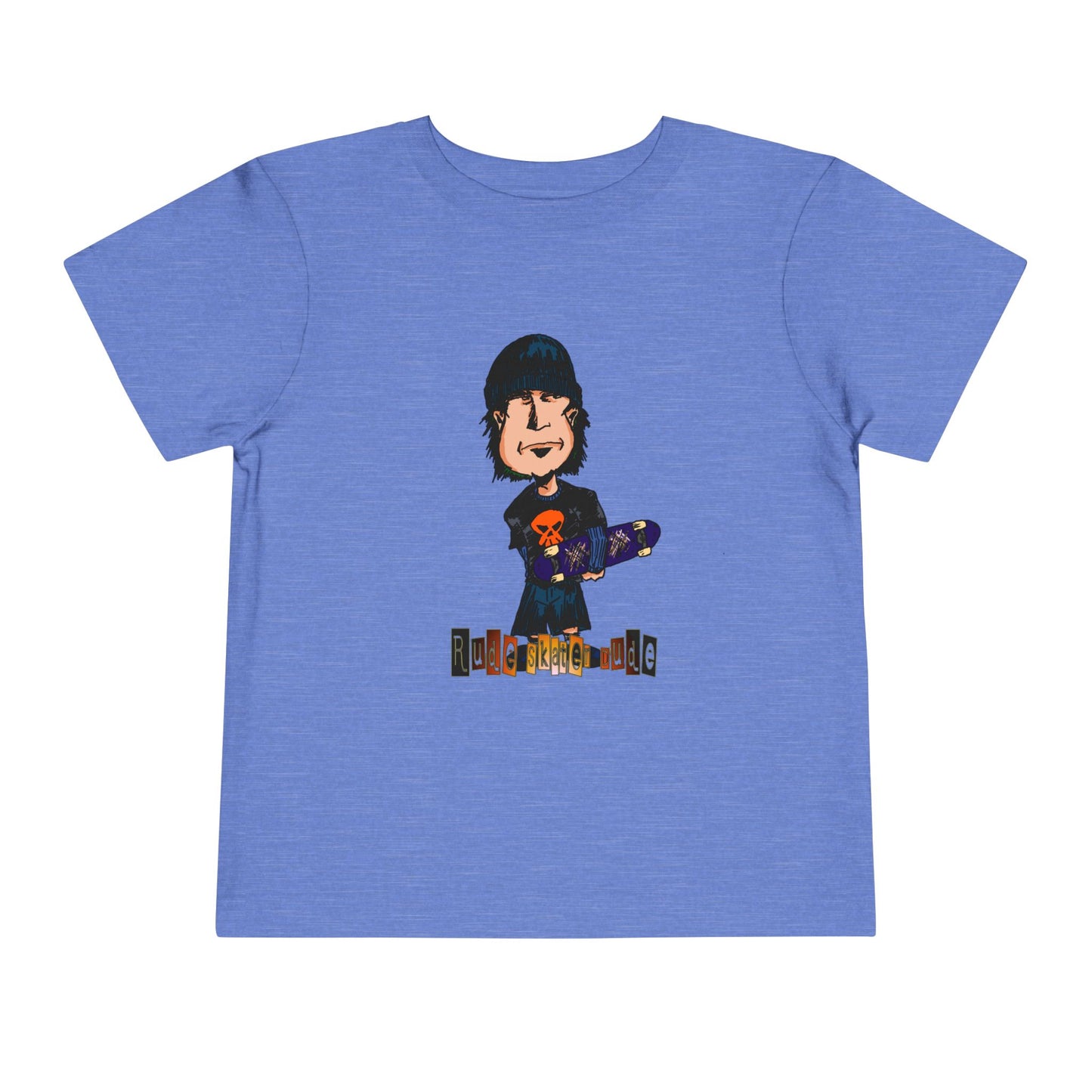 Toddler Tee — Cute Rude Skater Dude Kid Skateboard Graphic Shirt