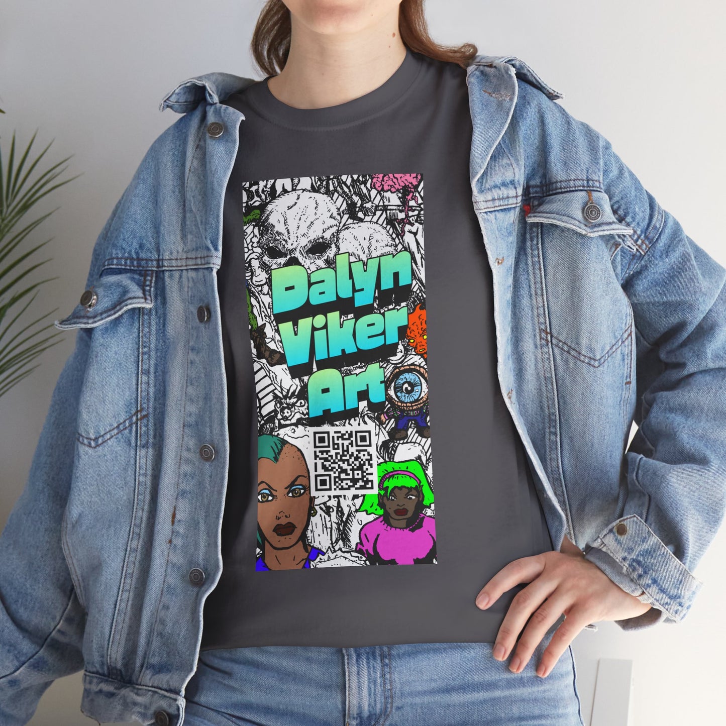 Graphic Art T-Shirt — "Dalyn Viker Art" Vertical Collage Tee