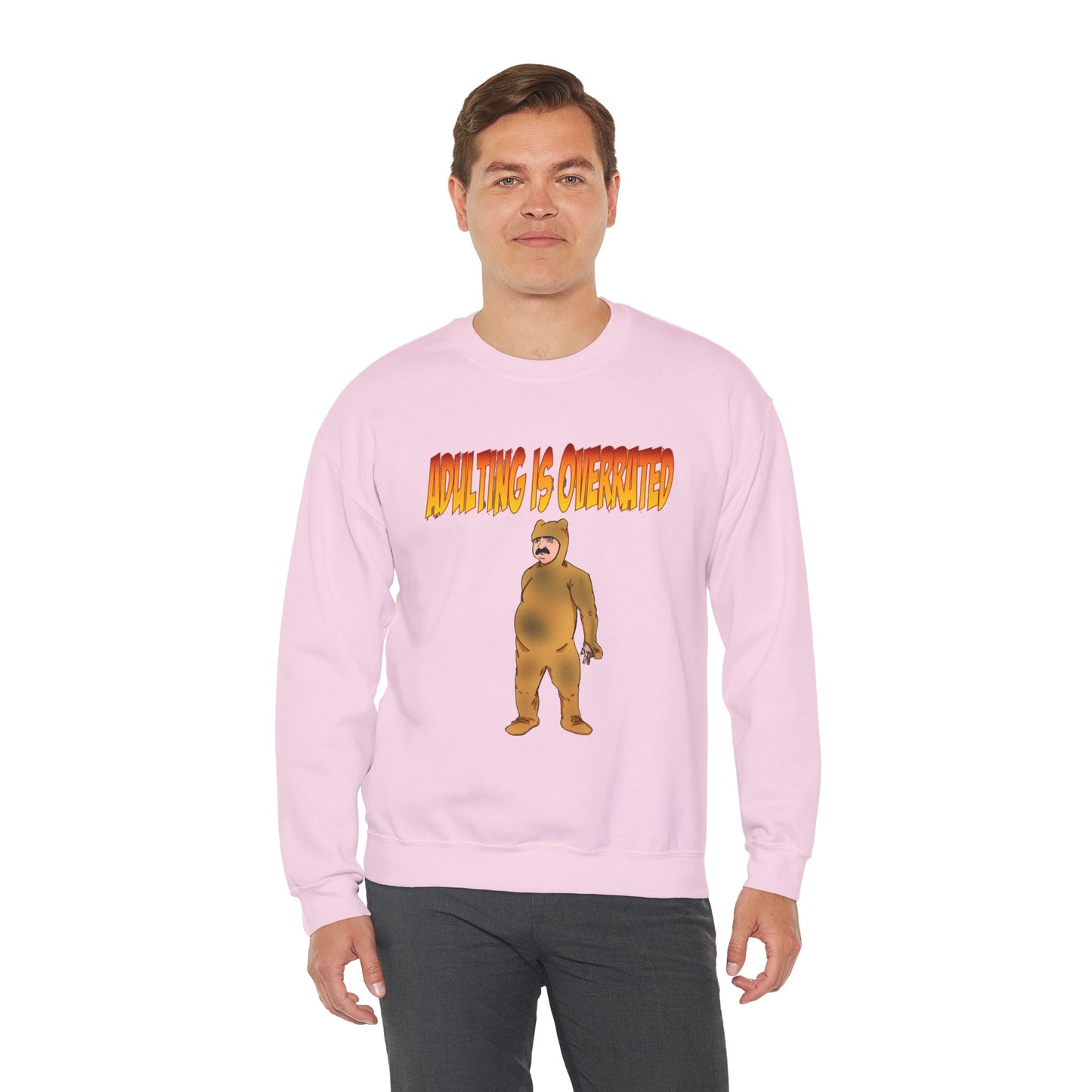 Cozy Humor Sweatshirt - 'Adulting is Overrated'