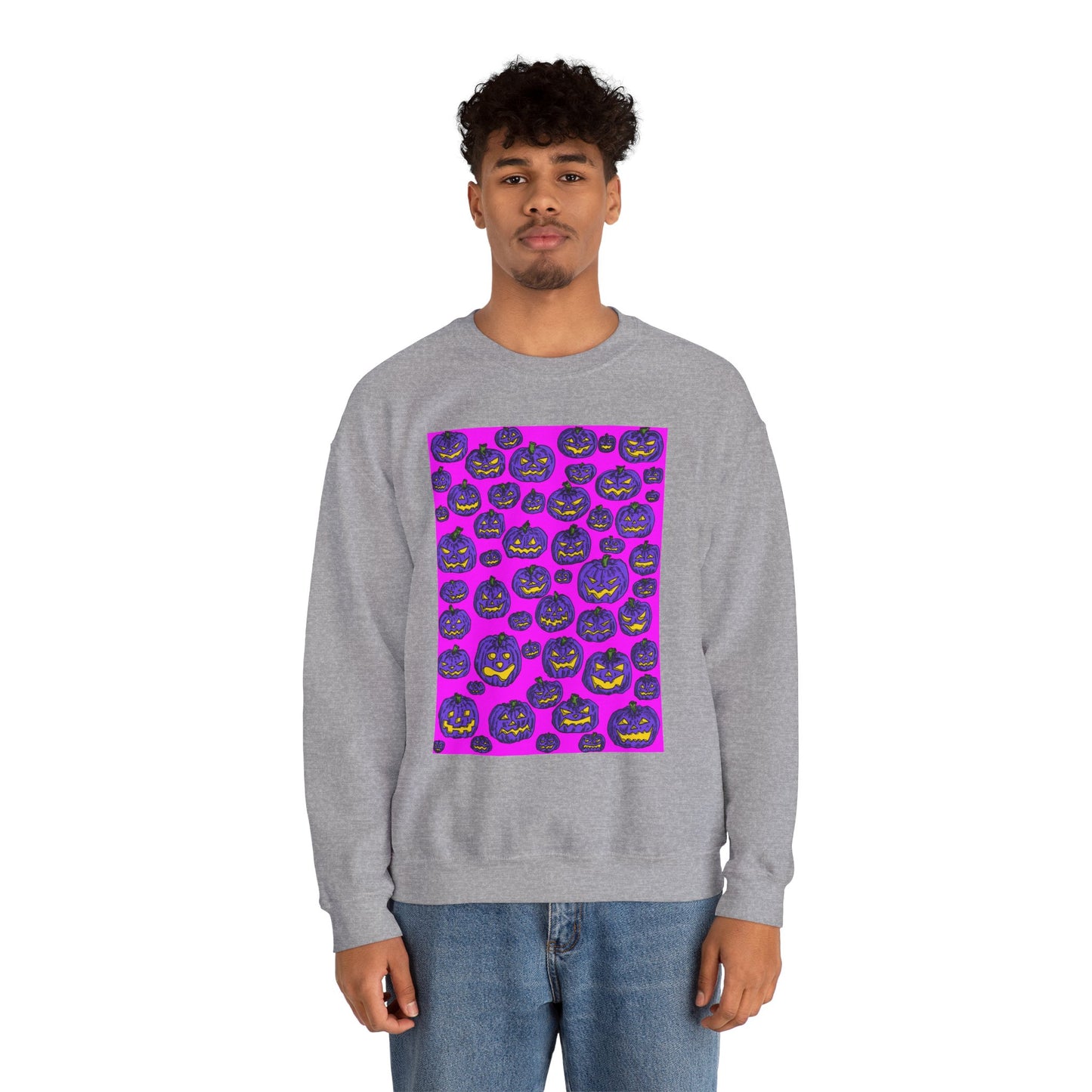 Halloween Pumpkin Crewneck Sweatshirt