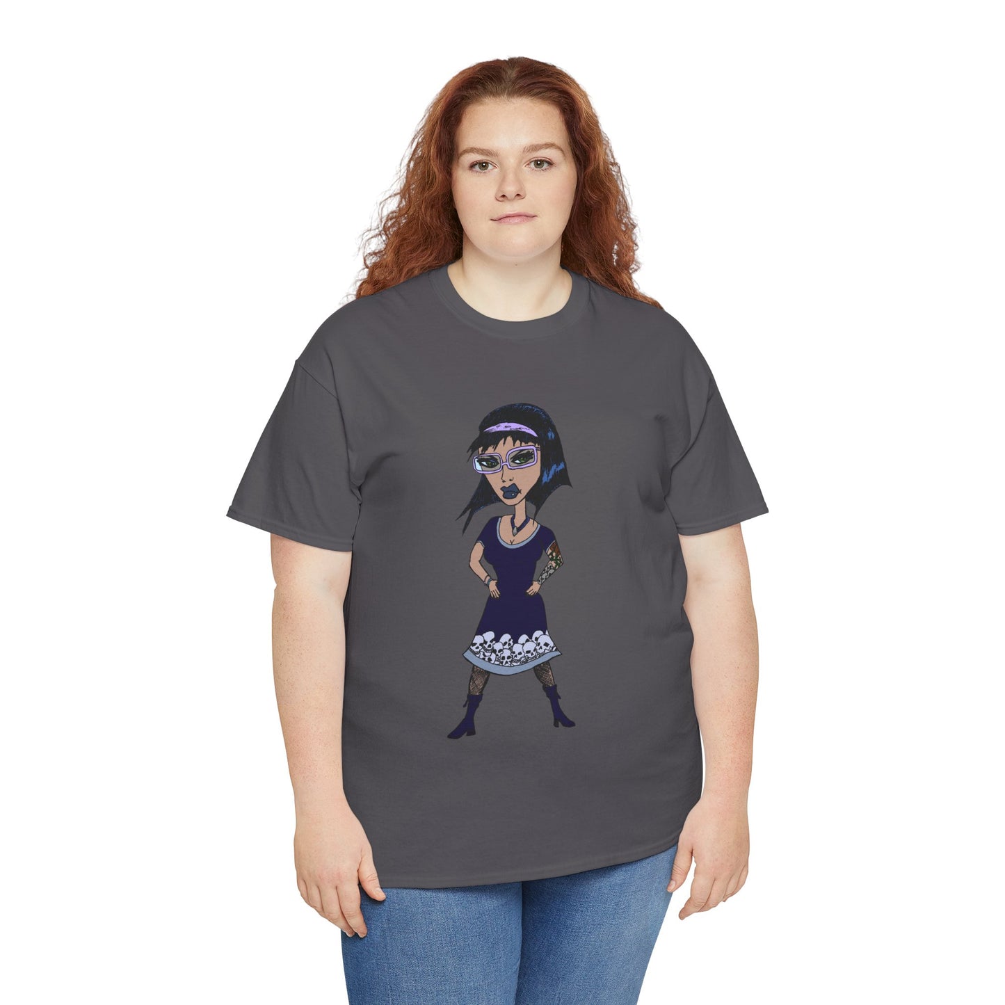 Gothic Doll T-Shirt — Retro Vampire Girl Graphic Tee