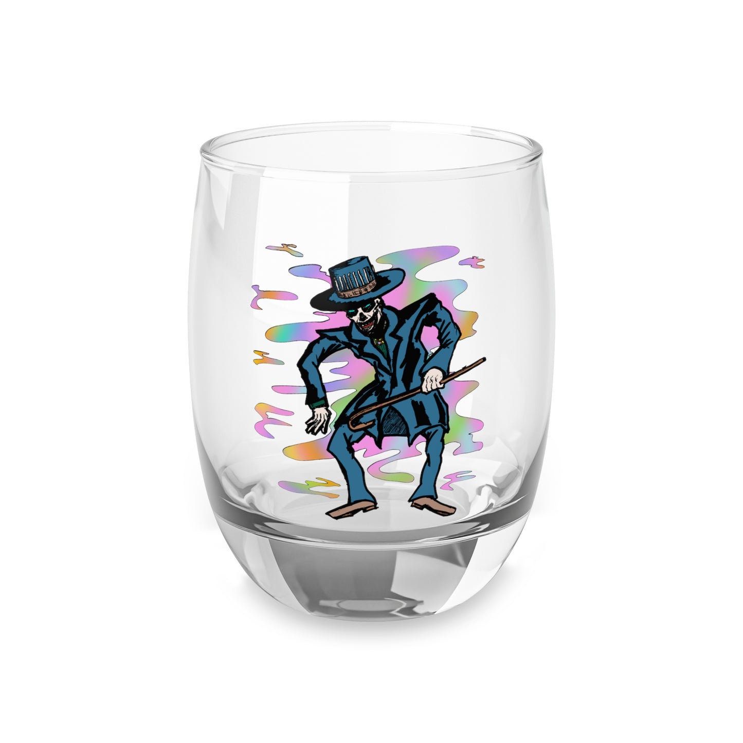 Voodoo Maniac Dapper Dancer Whiskey Glass - Stylish Barware for Cocktail Lovers