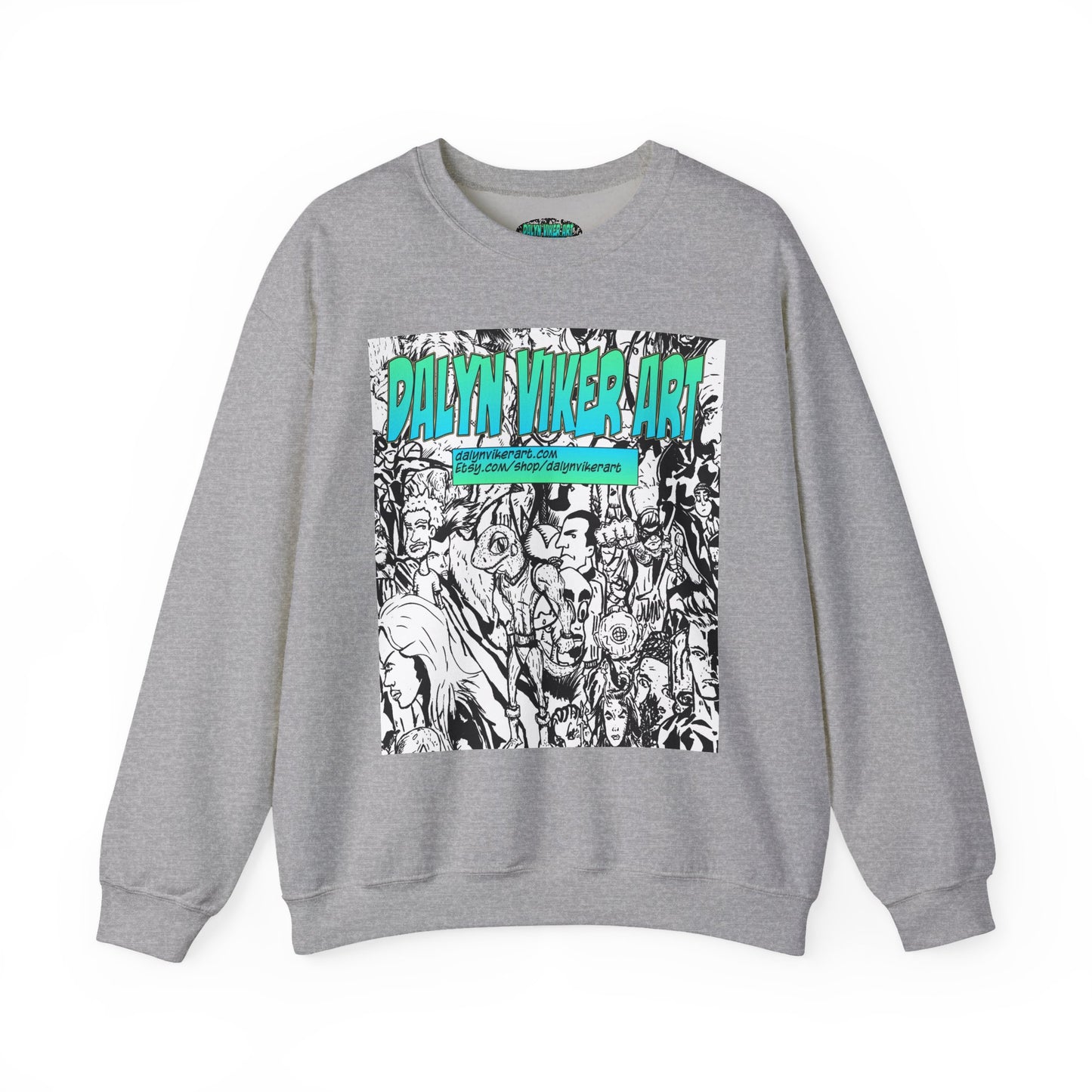 Graphic Art Crewneck Sweatshirt - Dalyan Viker Art Edition