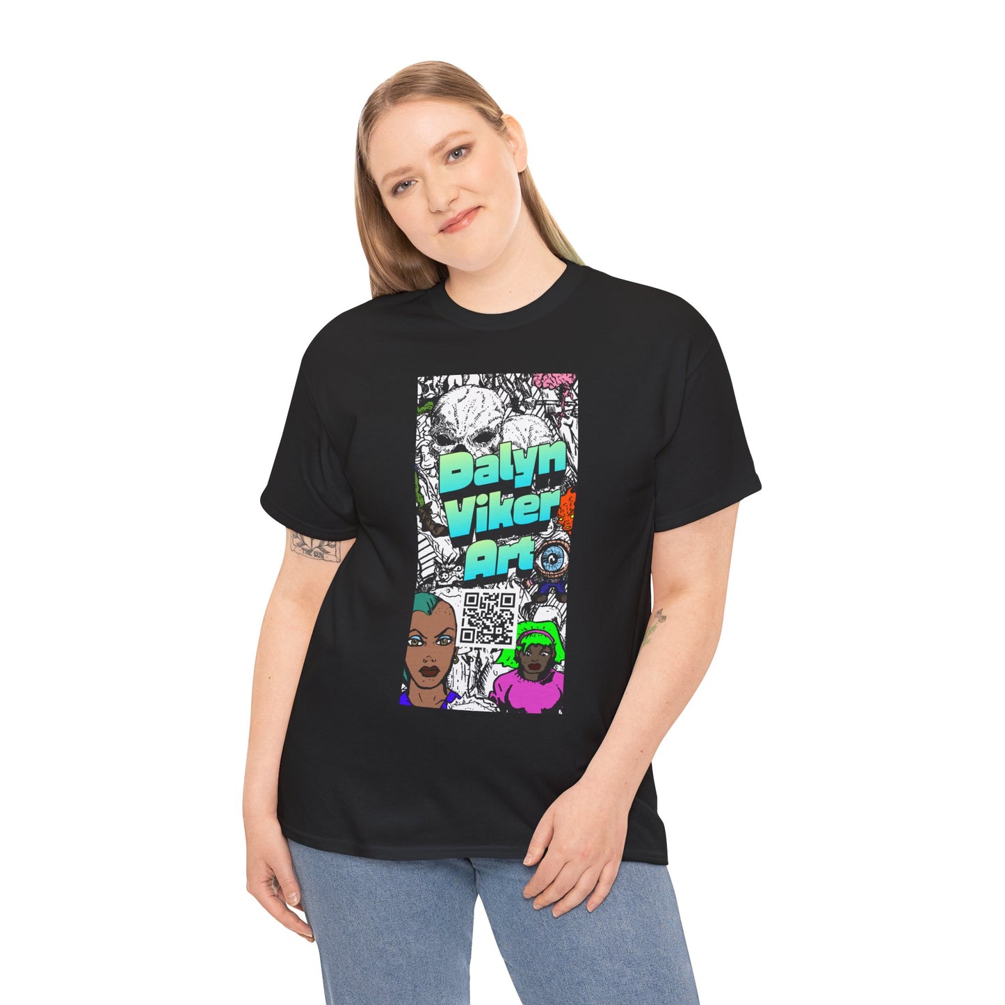 Graphic Art T-Shirt — "Dalyn Viker Art" Vertical Collage Tee