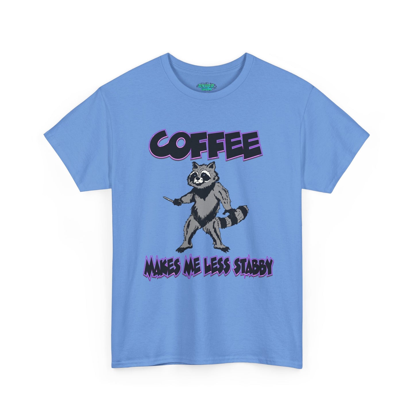 Funny Coffee Raccoon Unisex Heavy Cotton Tee