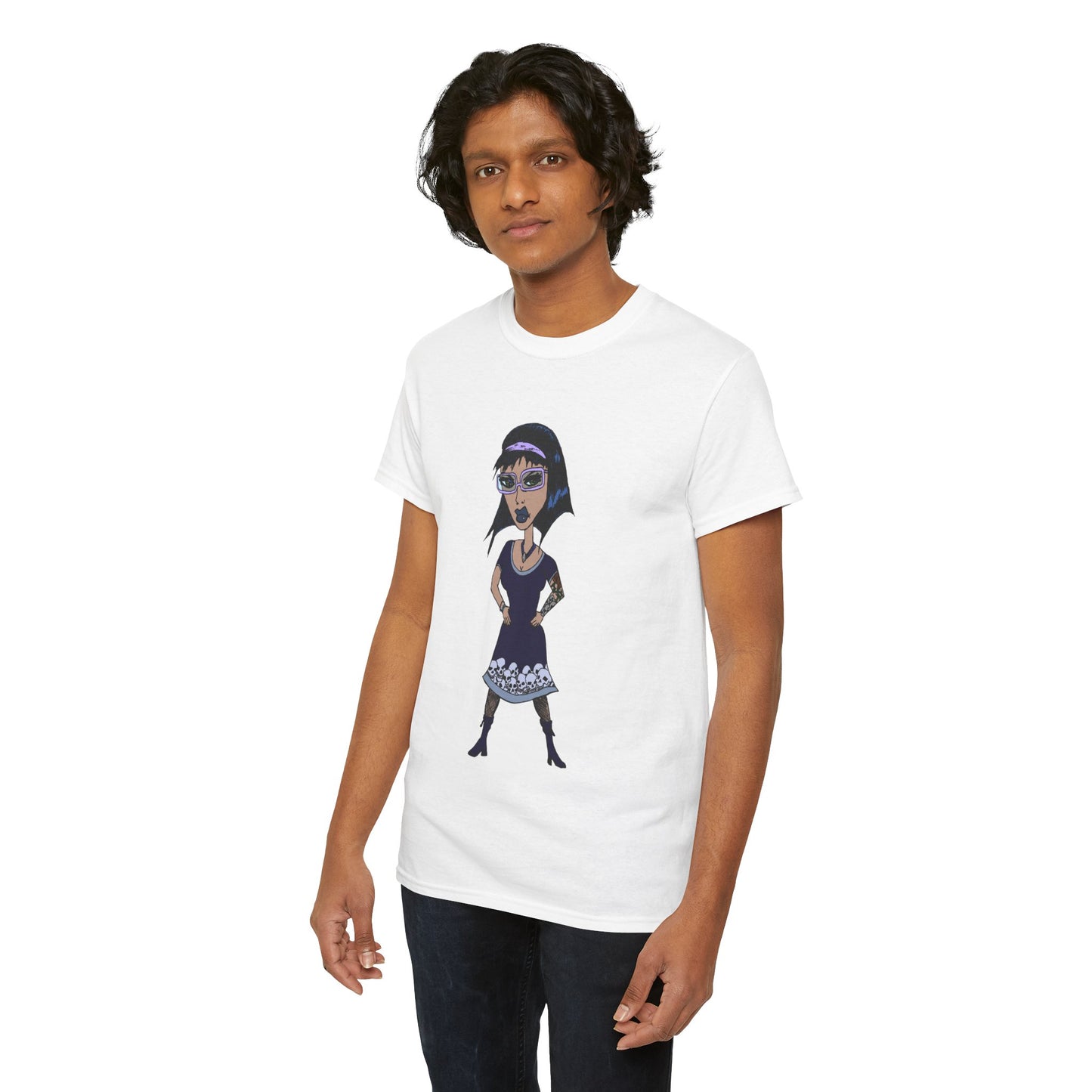 Gothic Doll T-Shirt — Retro Vampire Girl Graphic Tee