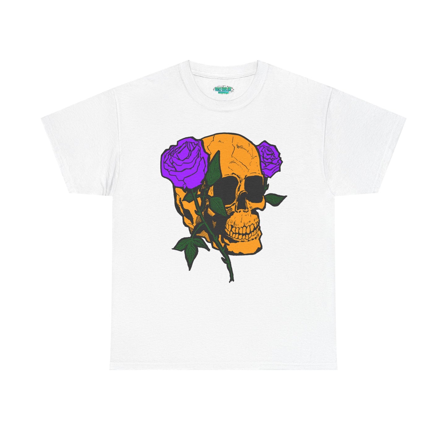 Skull and Roses Unisex Tee, Gothic Aesthetic Shirt, Vintage Graphic T-Shirt, Streetwear Essentials, Edgy Casual Wear