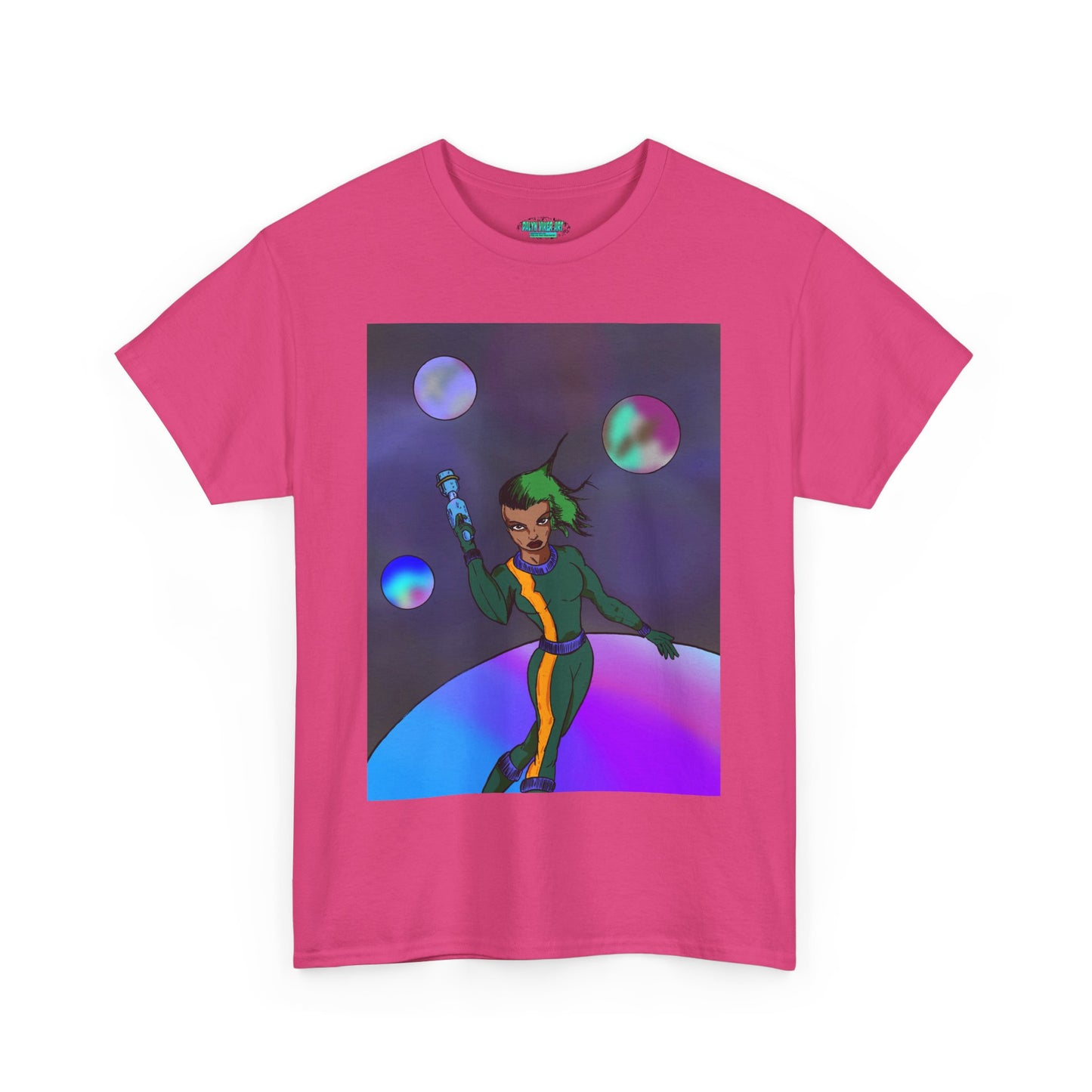 Cosmic Hero Vibe Tee - Unisex Heavy Cotton Tee, Space Art Shirt, Retro Sci-Fi T-Shirt, Gift for Space Lovers, Unique Graphic Tee