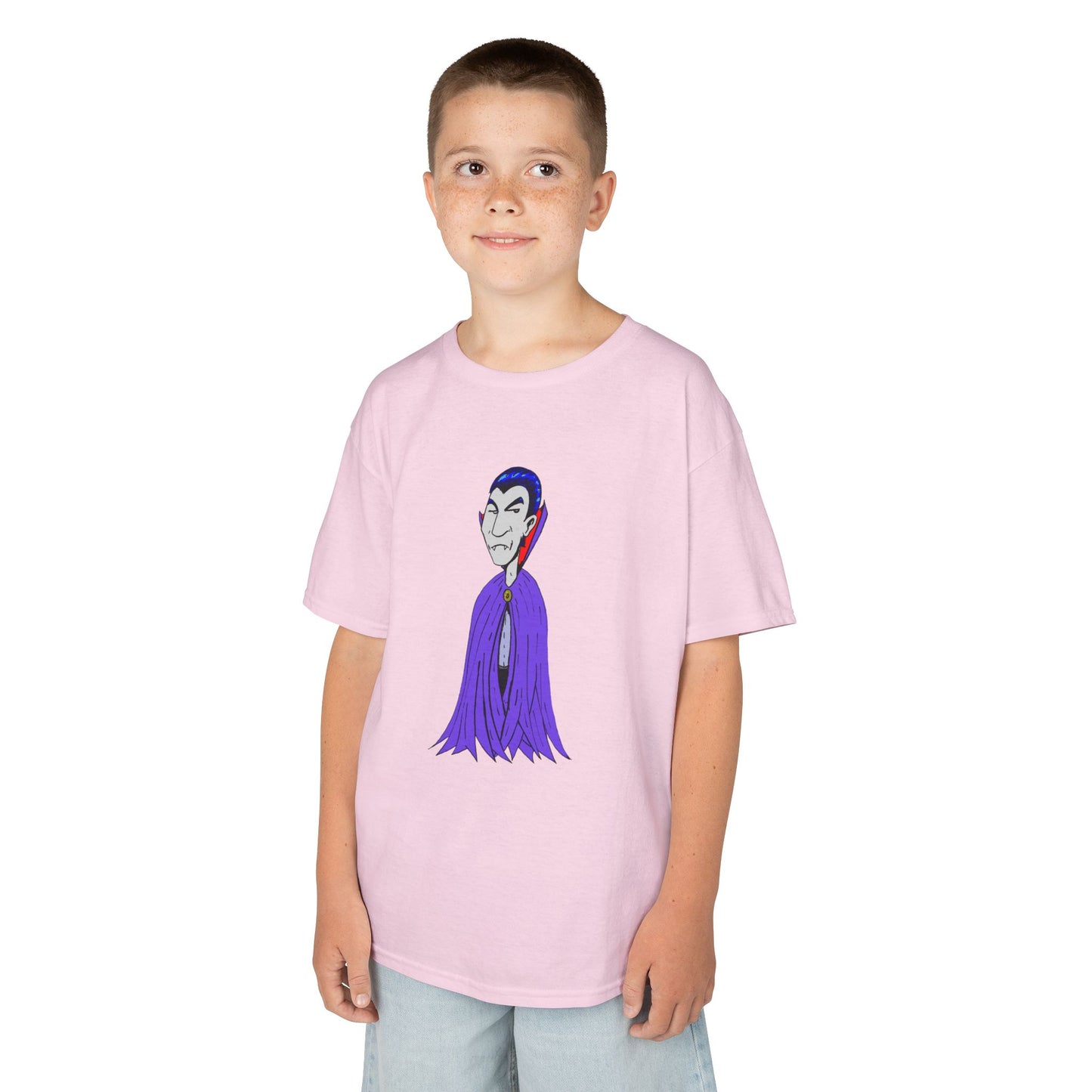 Kids Vampire T-Shirt — Cute Purple Dracula Tee for Halloween